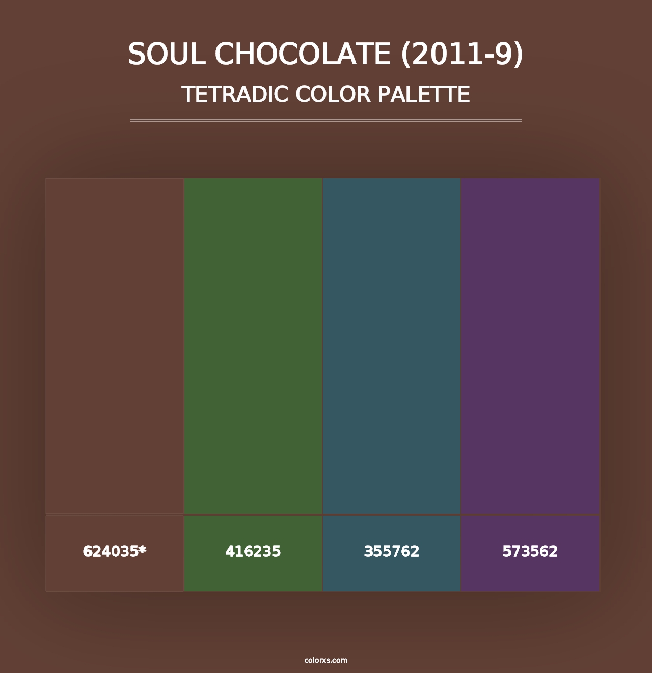 Soul Chocolate (2011-9) - Tetradic Color Palette