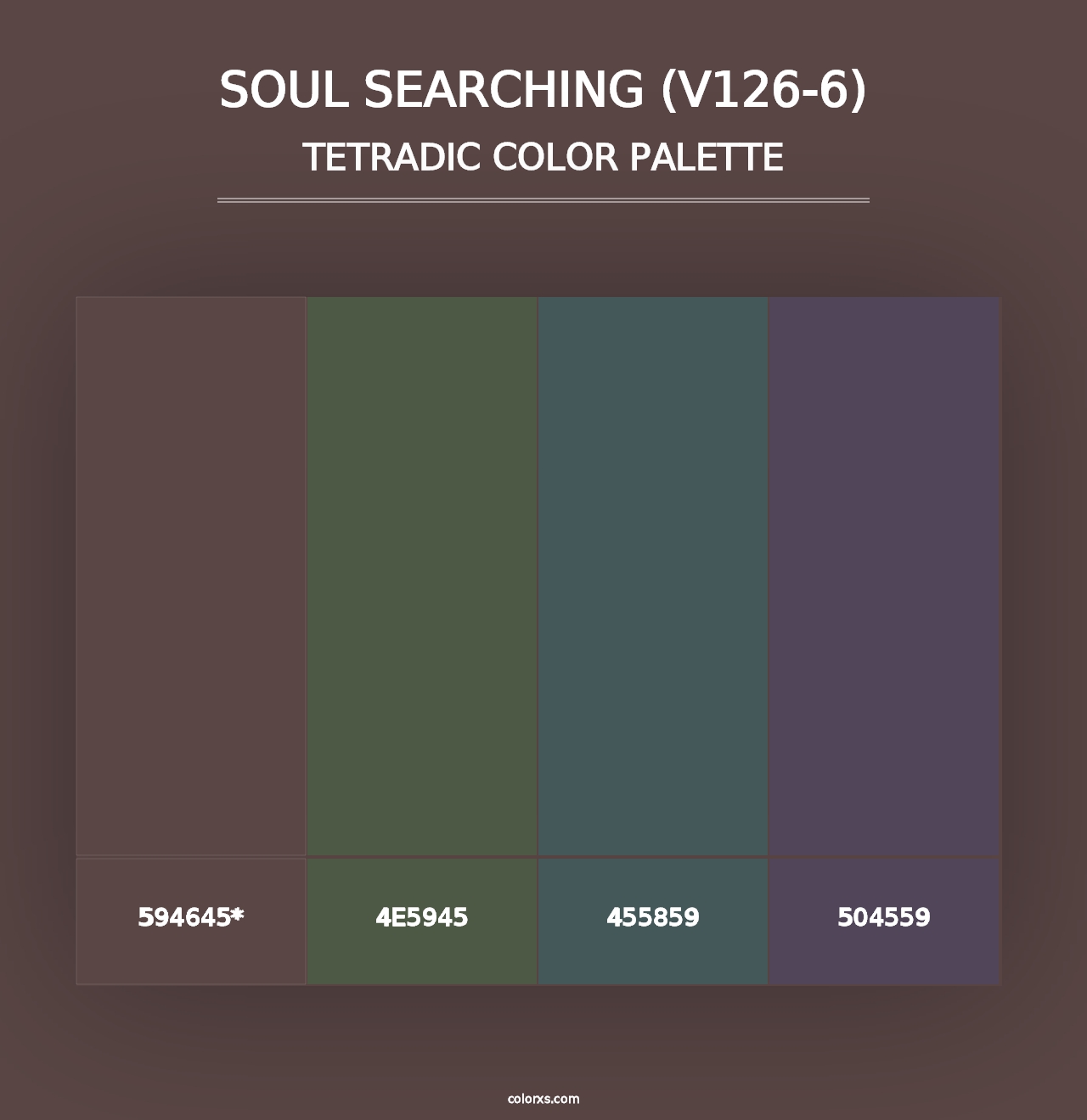 Soul Searching (V126-6) - Tetradic Color Palette