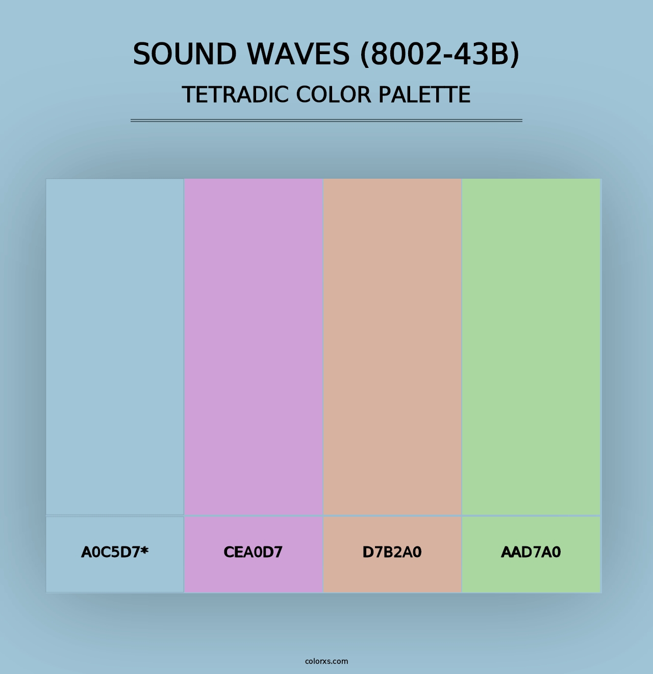 Sound Waves (8002-43B) - Tetradic Color Palette