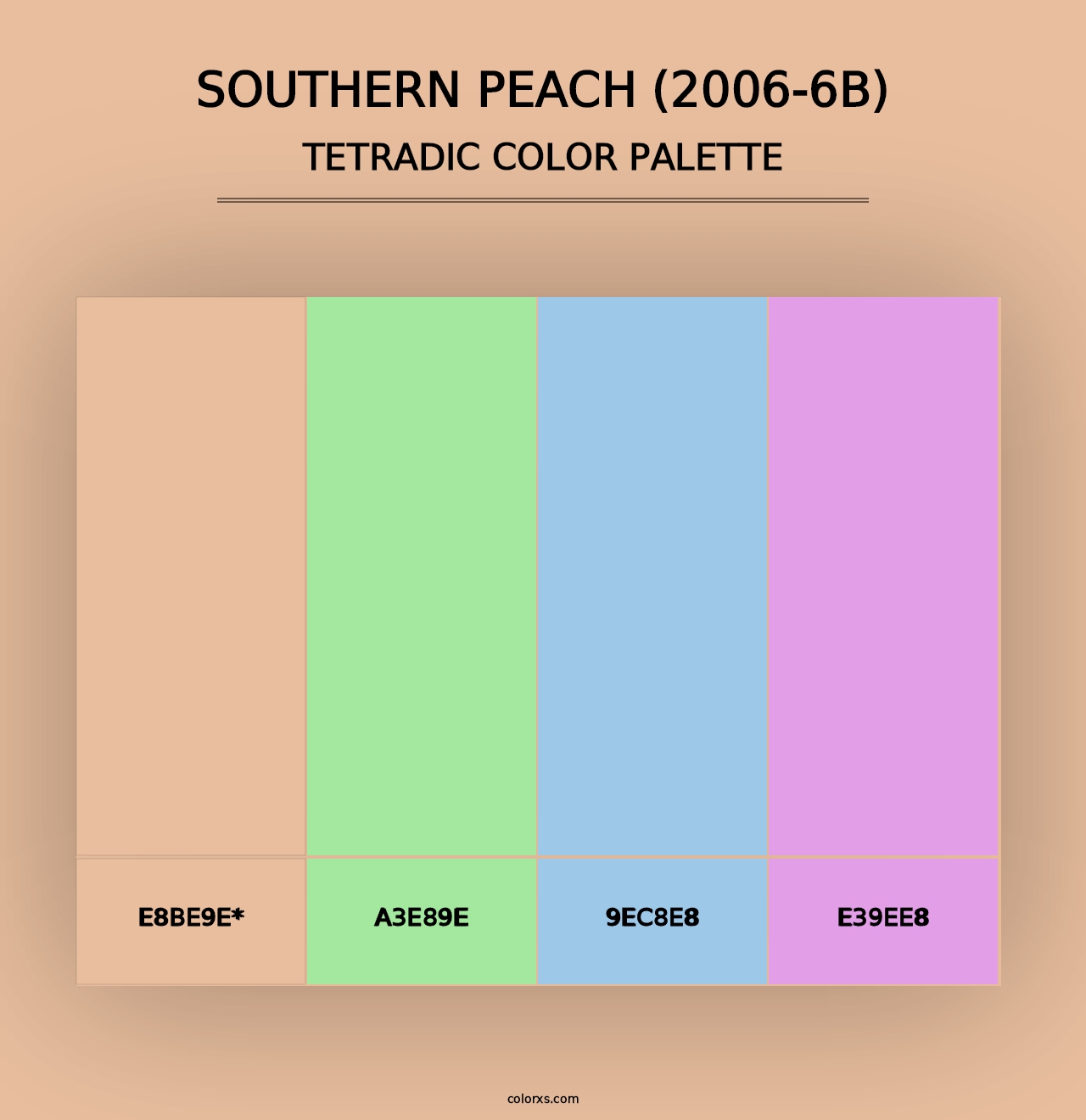 Southern Peach (2006-6B) - Tetradic Color Palette