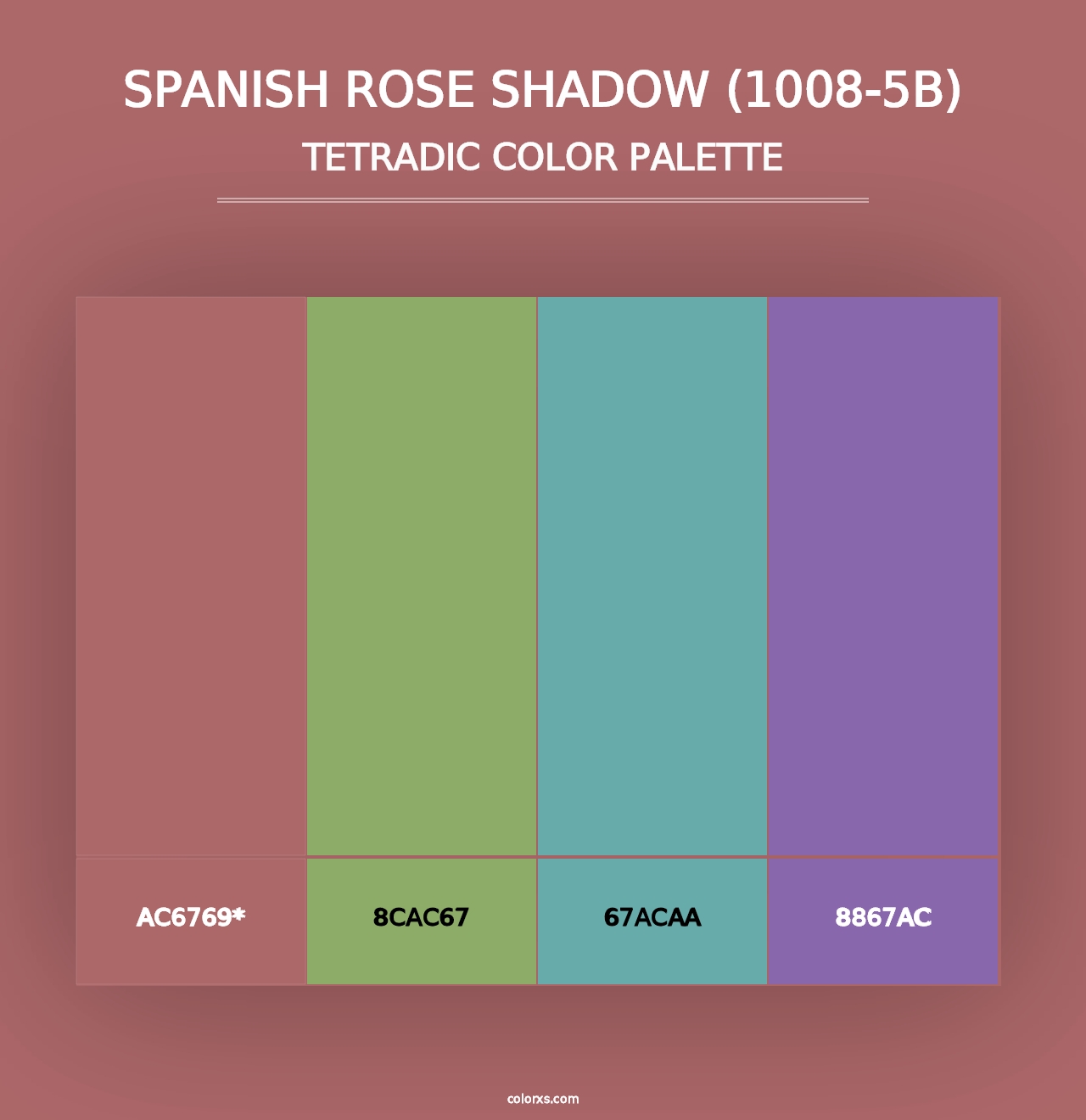 Spanish Rose Shadow (1008-5B) - Tetradic Color Palette