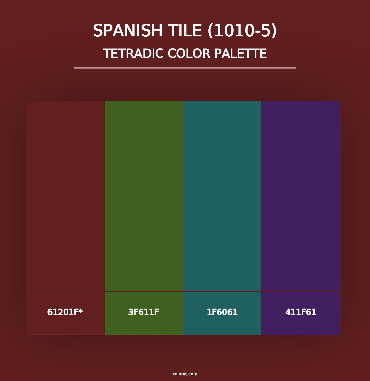 Spanish Tile (1010-5) - Tetradic Color Palette