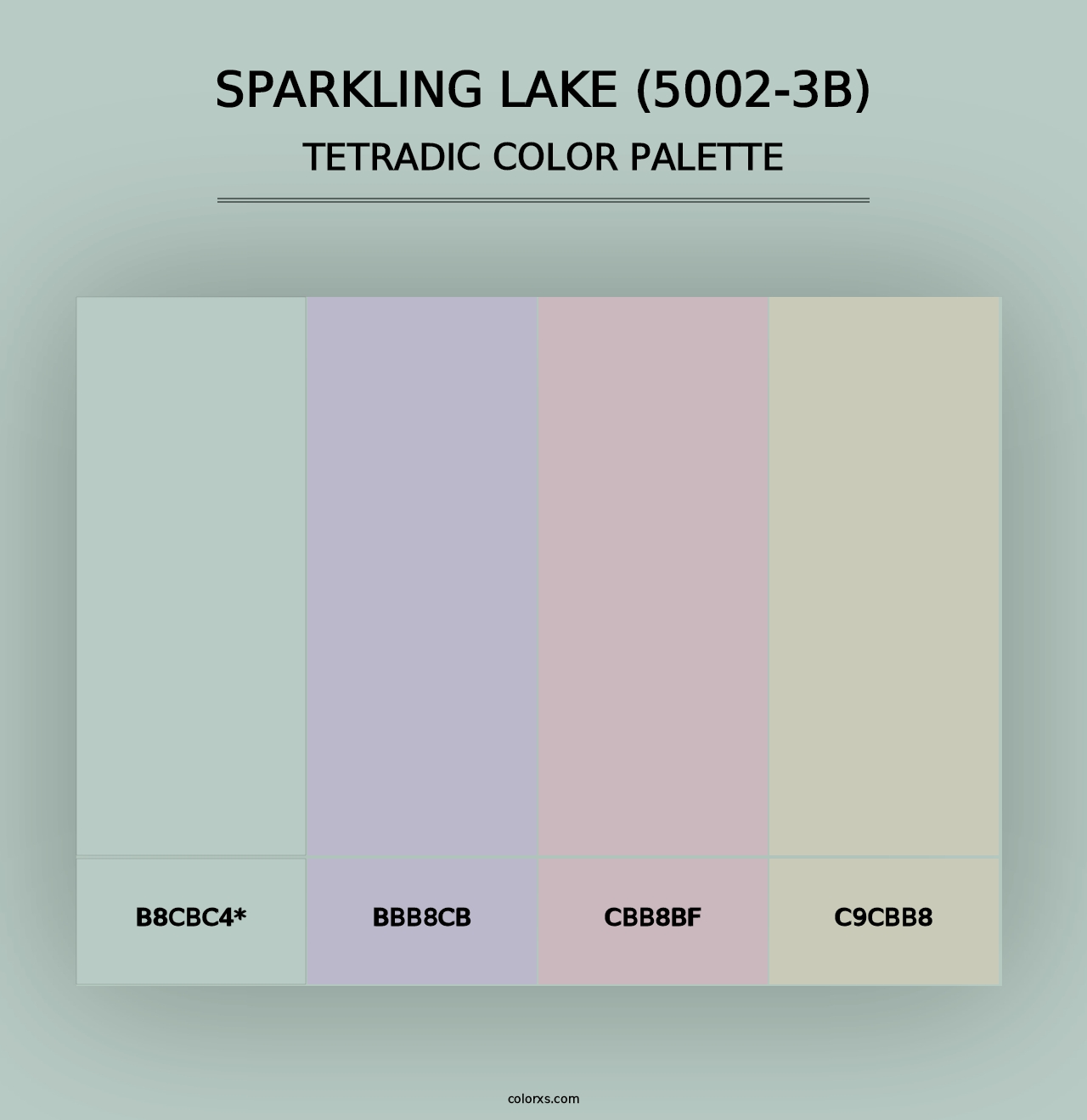 Sparkling Lake (5002-3B) - Tetradic Color Palette