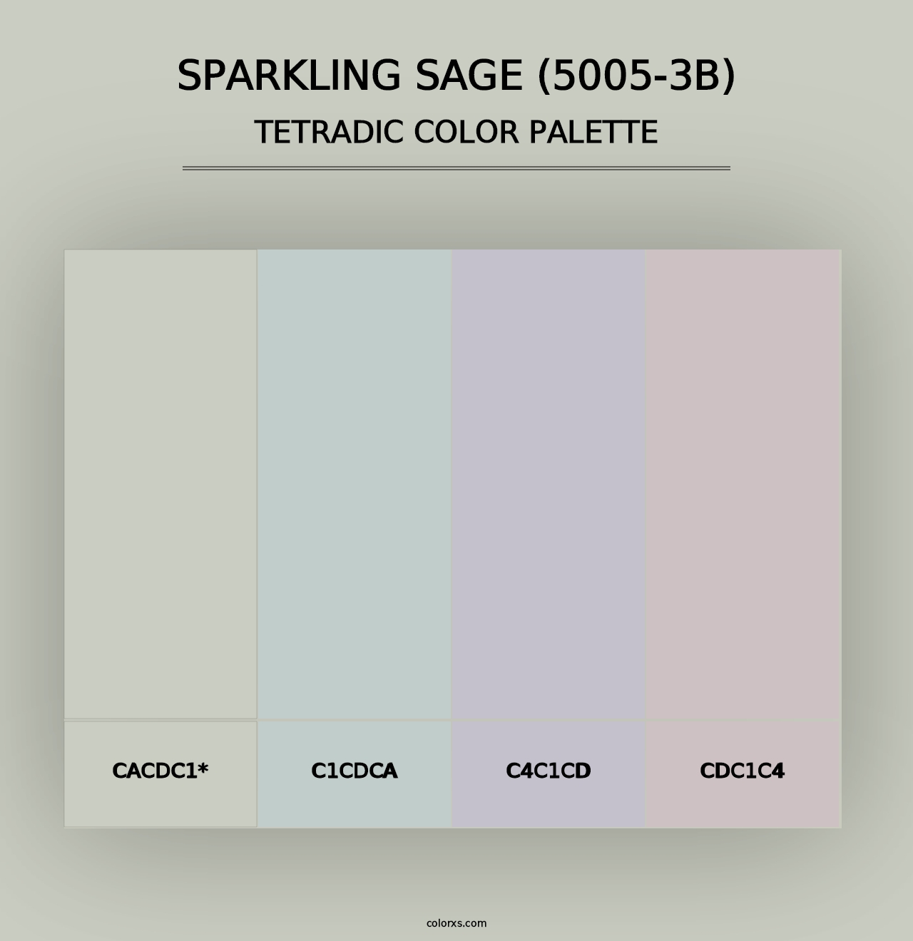 Sparkling Sage (5005-3B) - Tetradic Color Palette