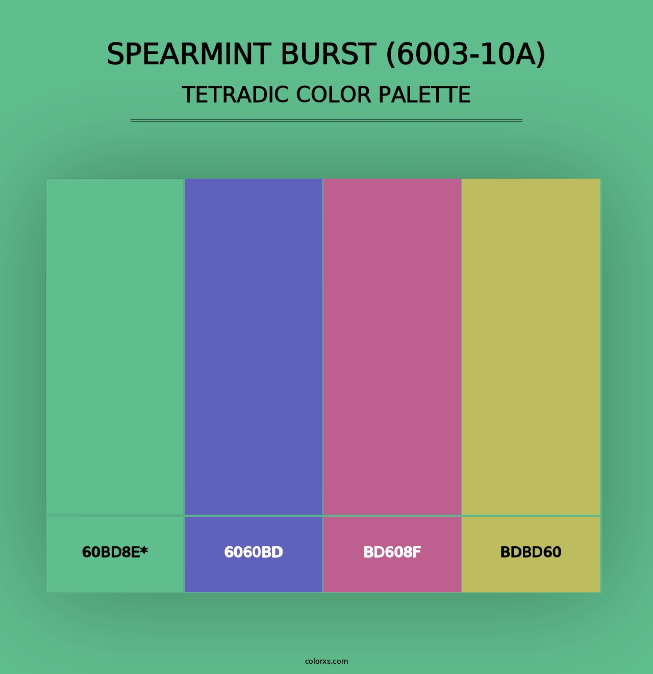 Spearmint Burst (6003-10A) - Tetradic Color Palette