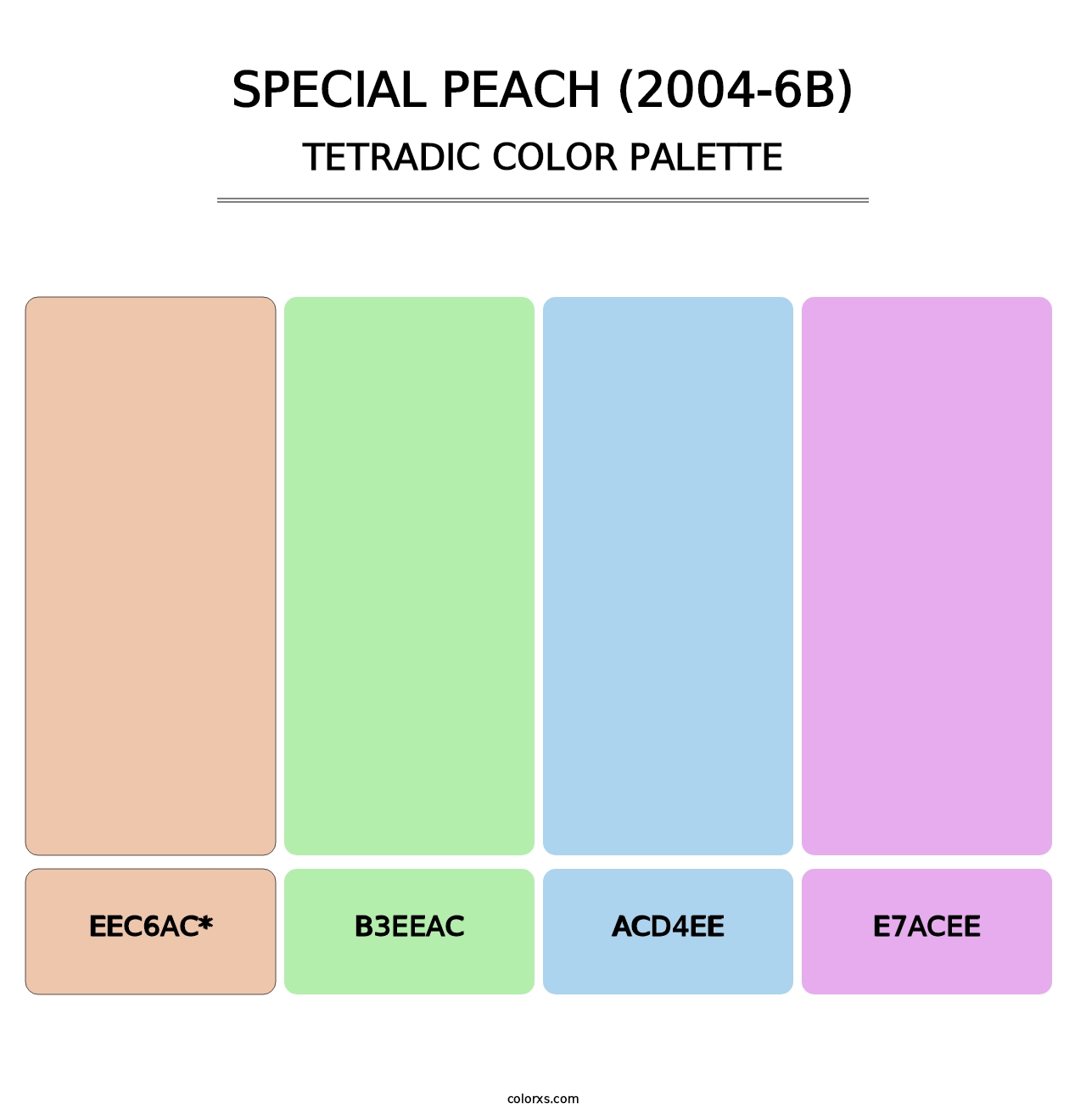 Special Peach (2004-6B) - Tetradic Color Palette