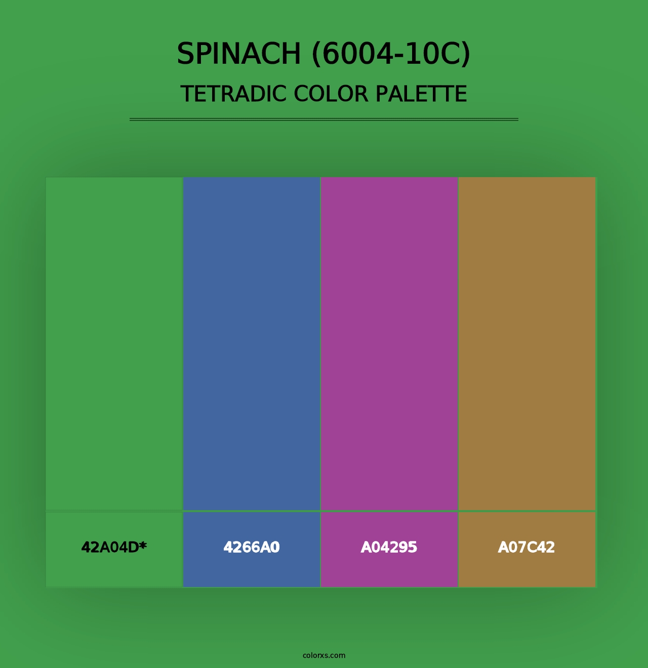 Spinach (6004-10C) - Tetradic Color Palette