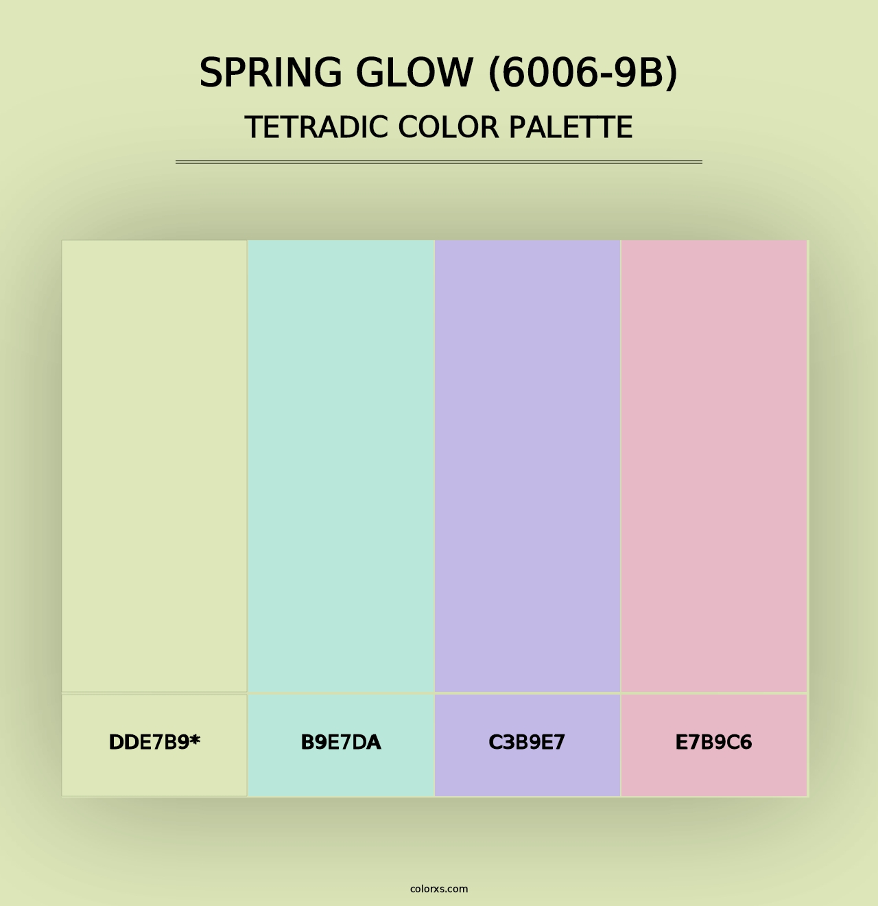 Spring Glow (6006-9B) - Tetradic Color Palette