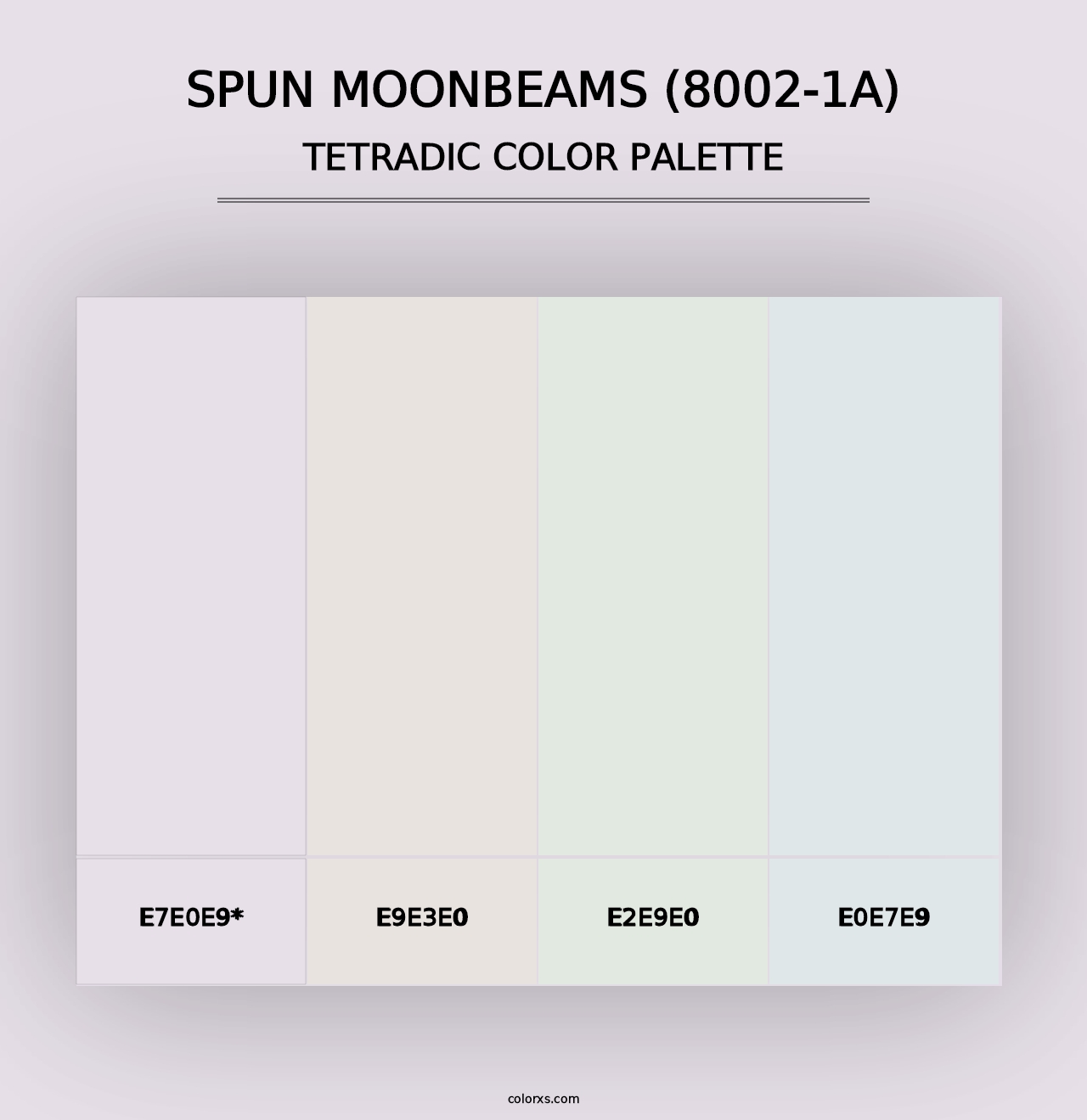 Spun Moonbeams (8002-1A) - Tetradic Color Palette