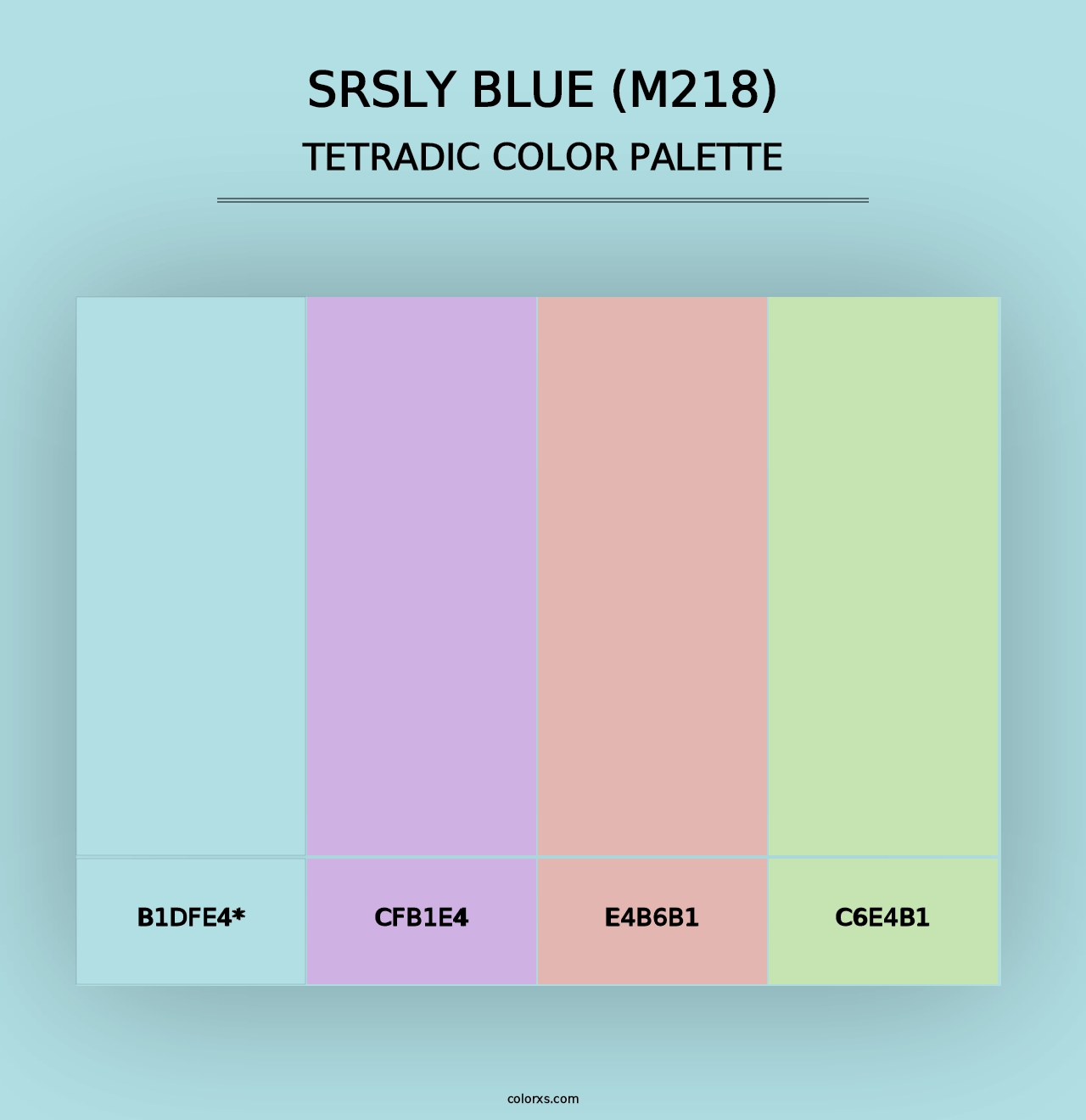 Srsly Blue (M218) - Tetradic Color Palette