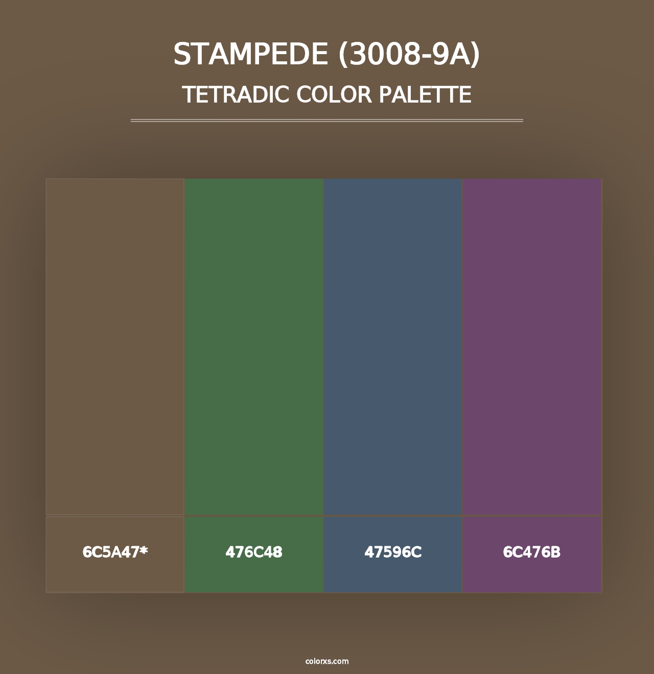 Stampede (3008-9A) - Tetradic Color Palette