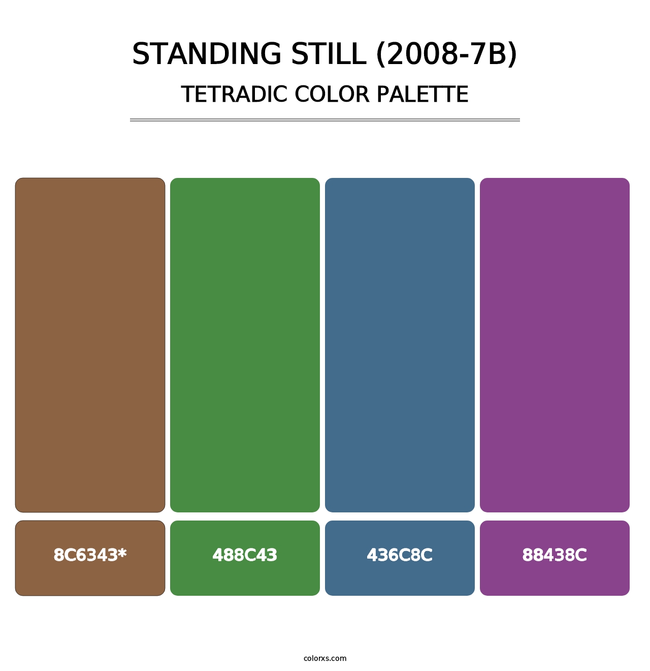 Standing Still (2008-7B) - Tetradic Color Palette