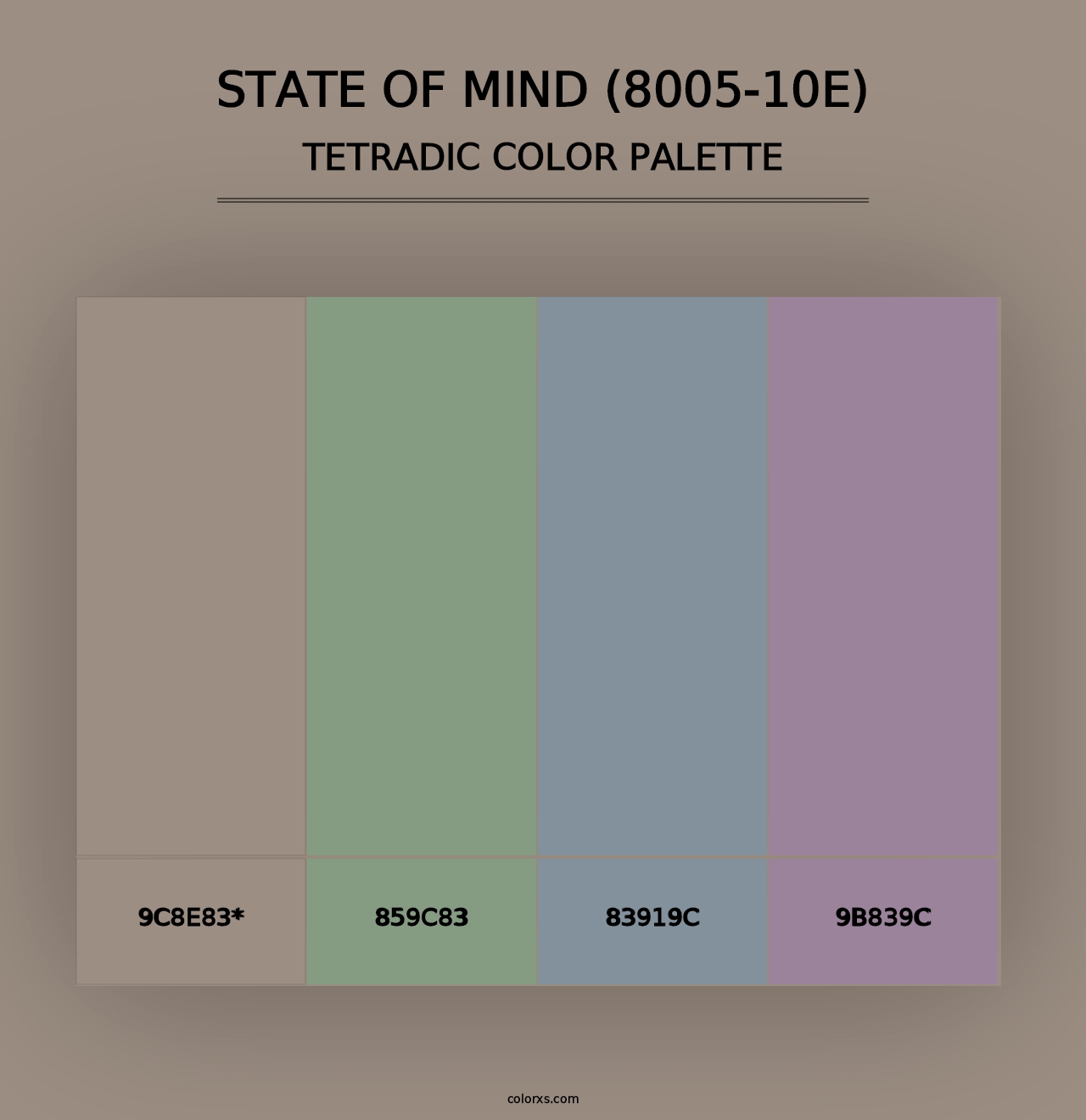 State of Mind (8005-10E) - Tetradic Color Palette