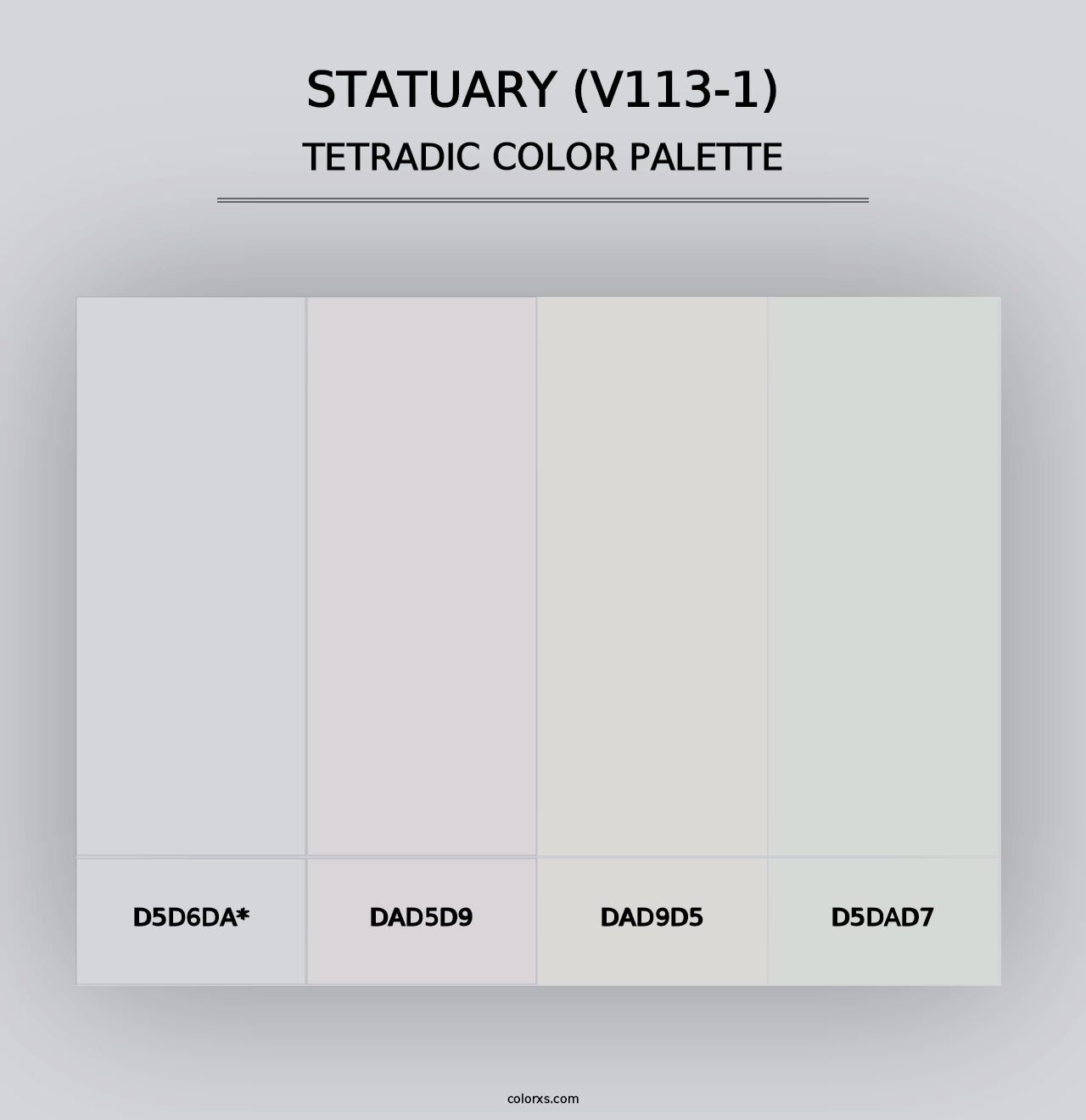 Statuary (V113-1) - Tetradic Color Palette