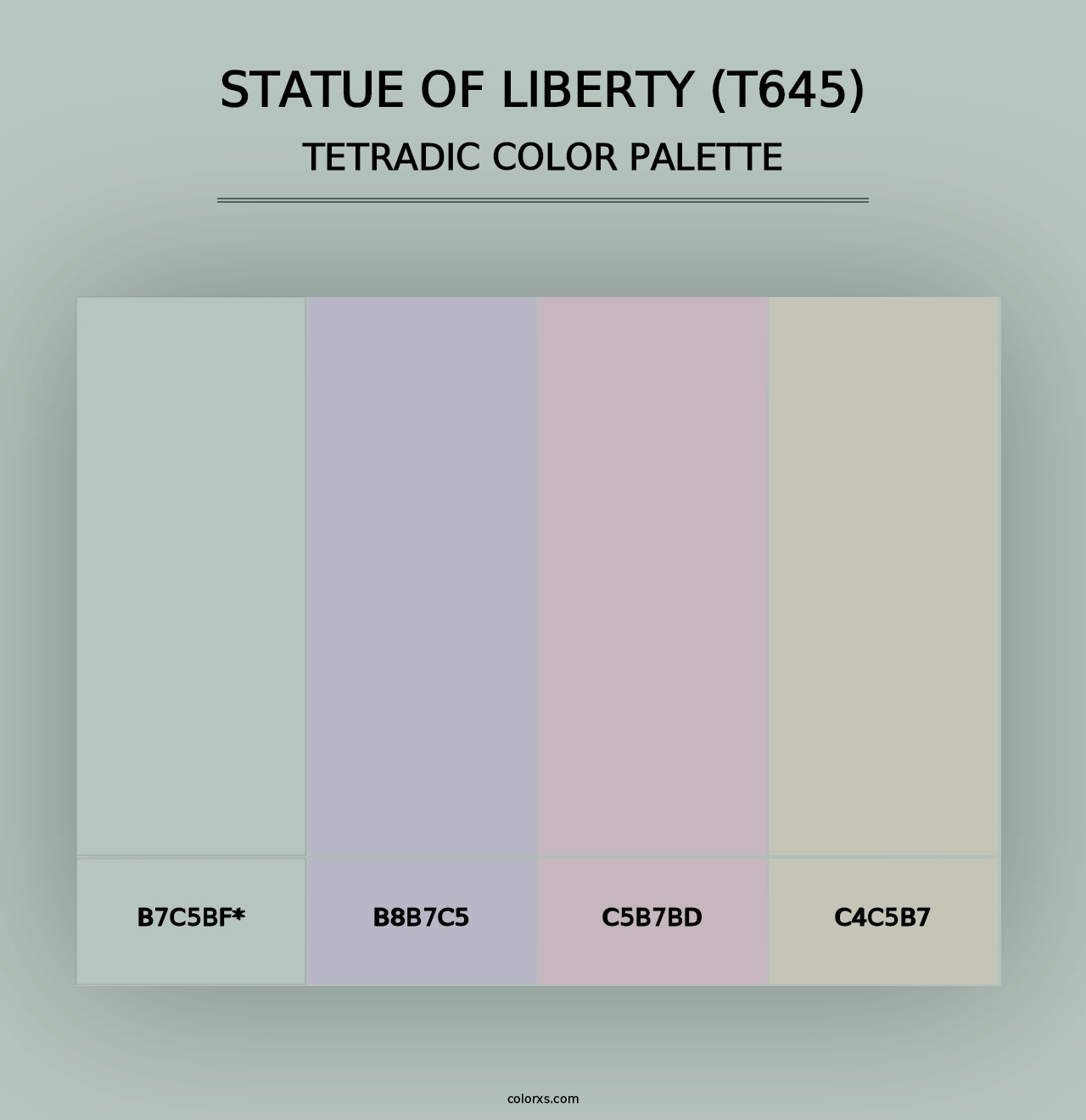 Statue of Liberty (T645) - Tetradic Color Palette