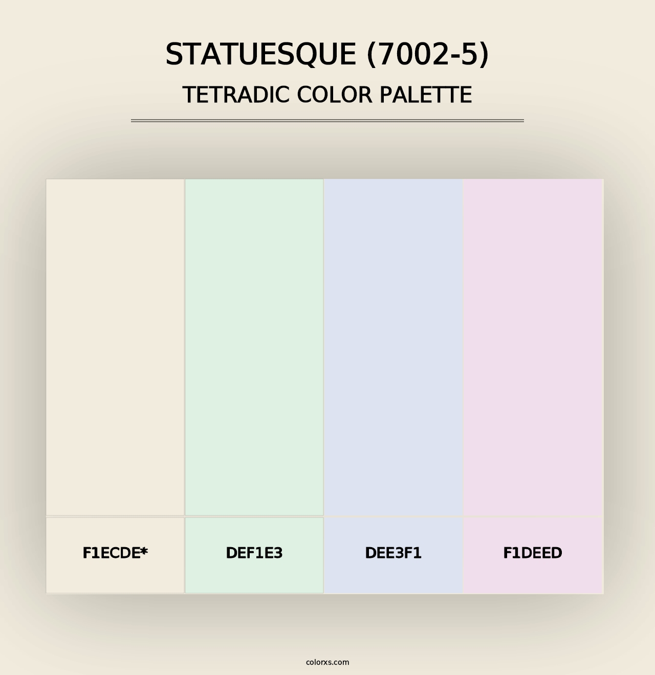 Statuesque (7002-5) - Tetradic Color Palette