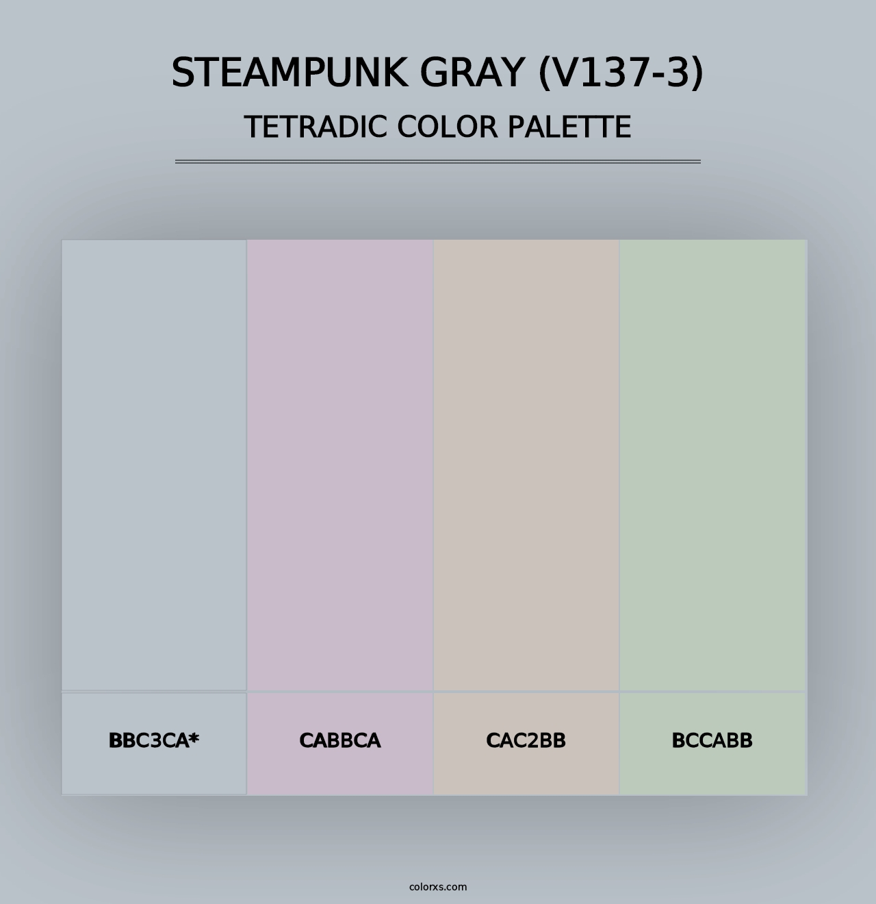 Steampunk Gray (V137-3) - Tetradic Color Palette