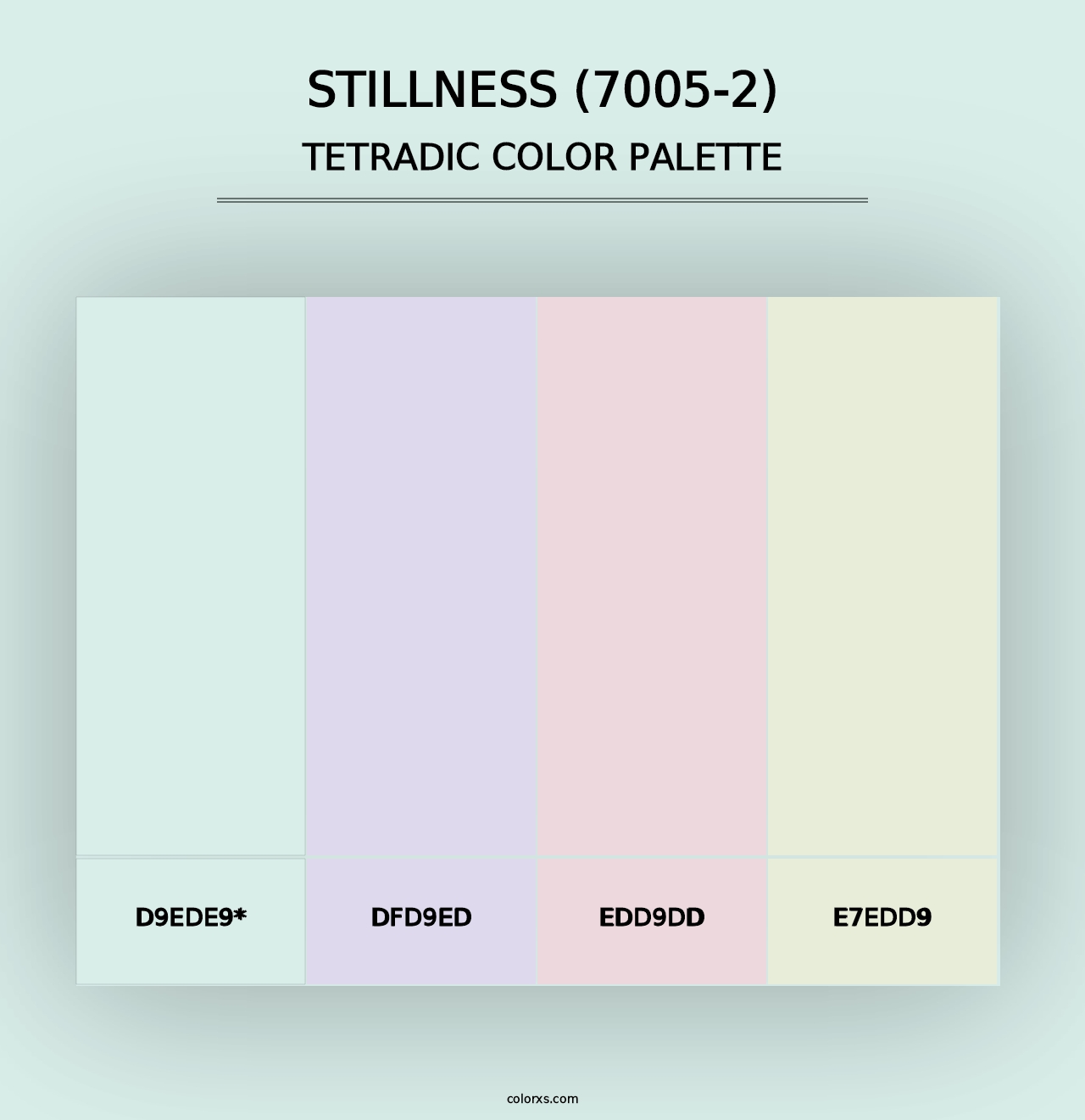 Stillness (7005-2) - Tetradic Color Palette