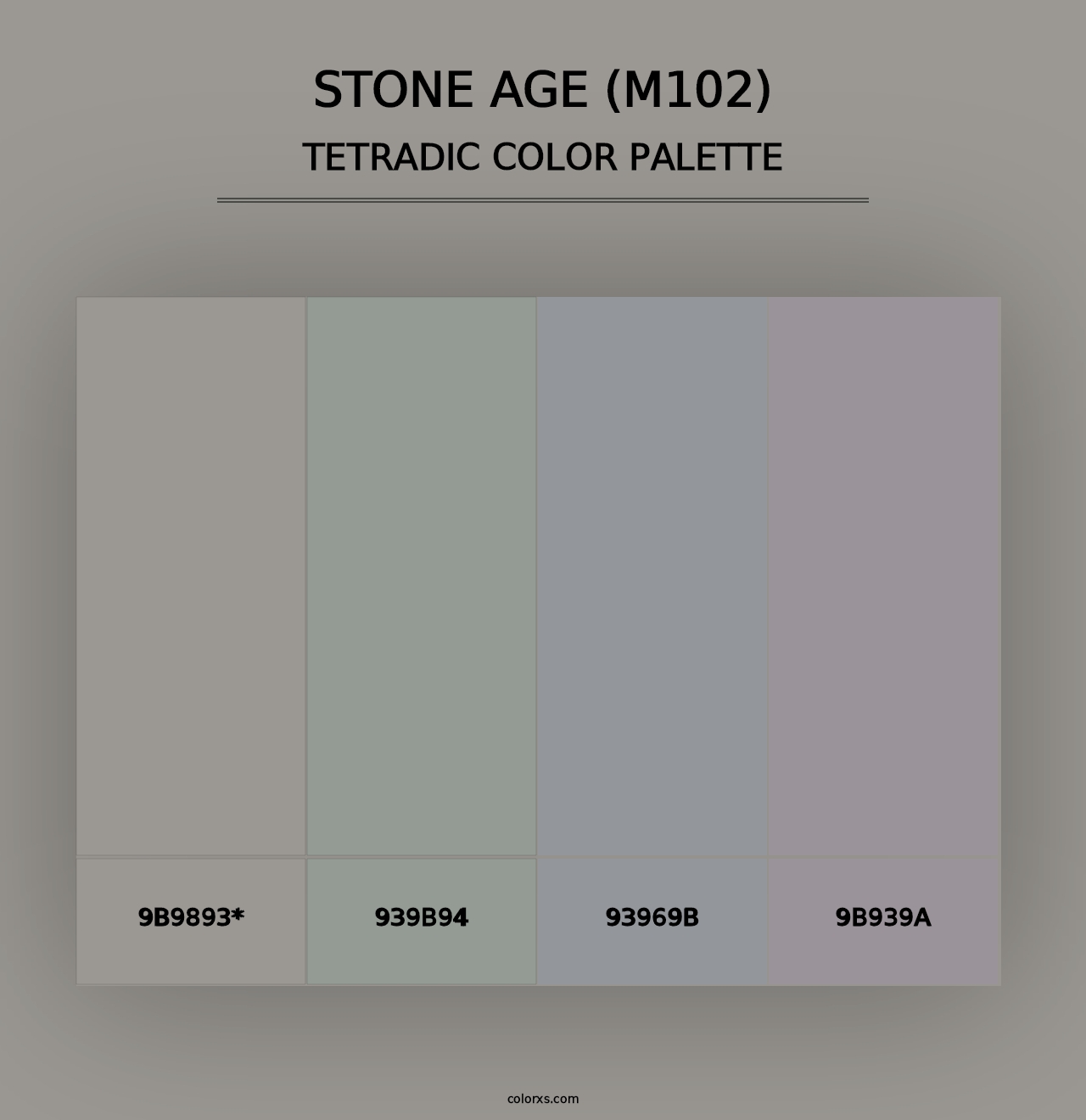 Stone Age (M102) - Tetradic Color Palette