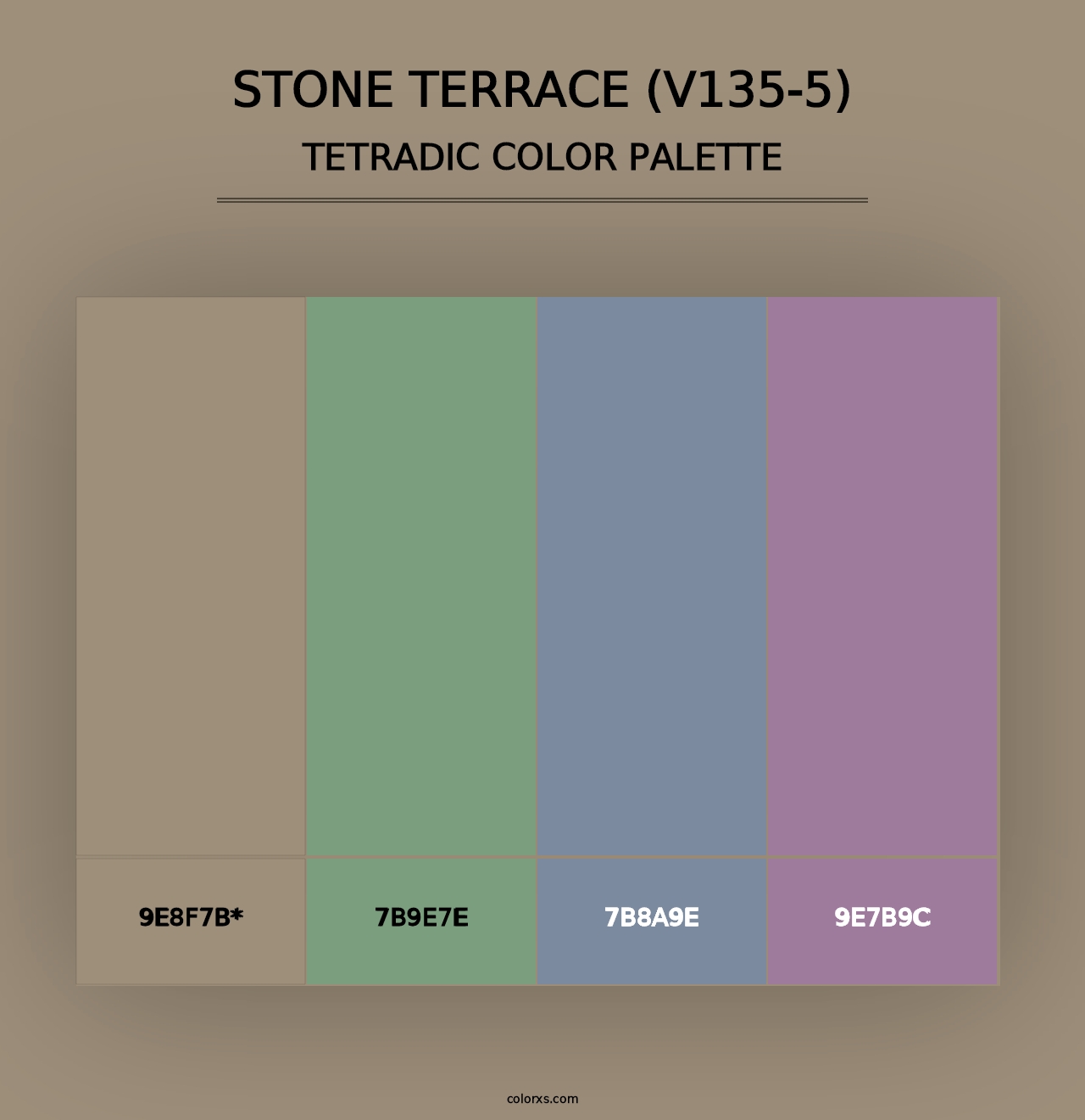 Stone Terrace (V135-5) - Tetradic Color Palette