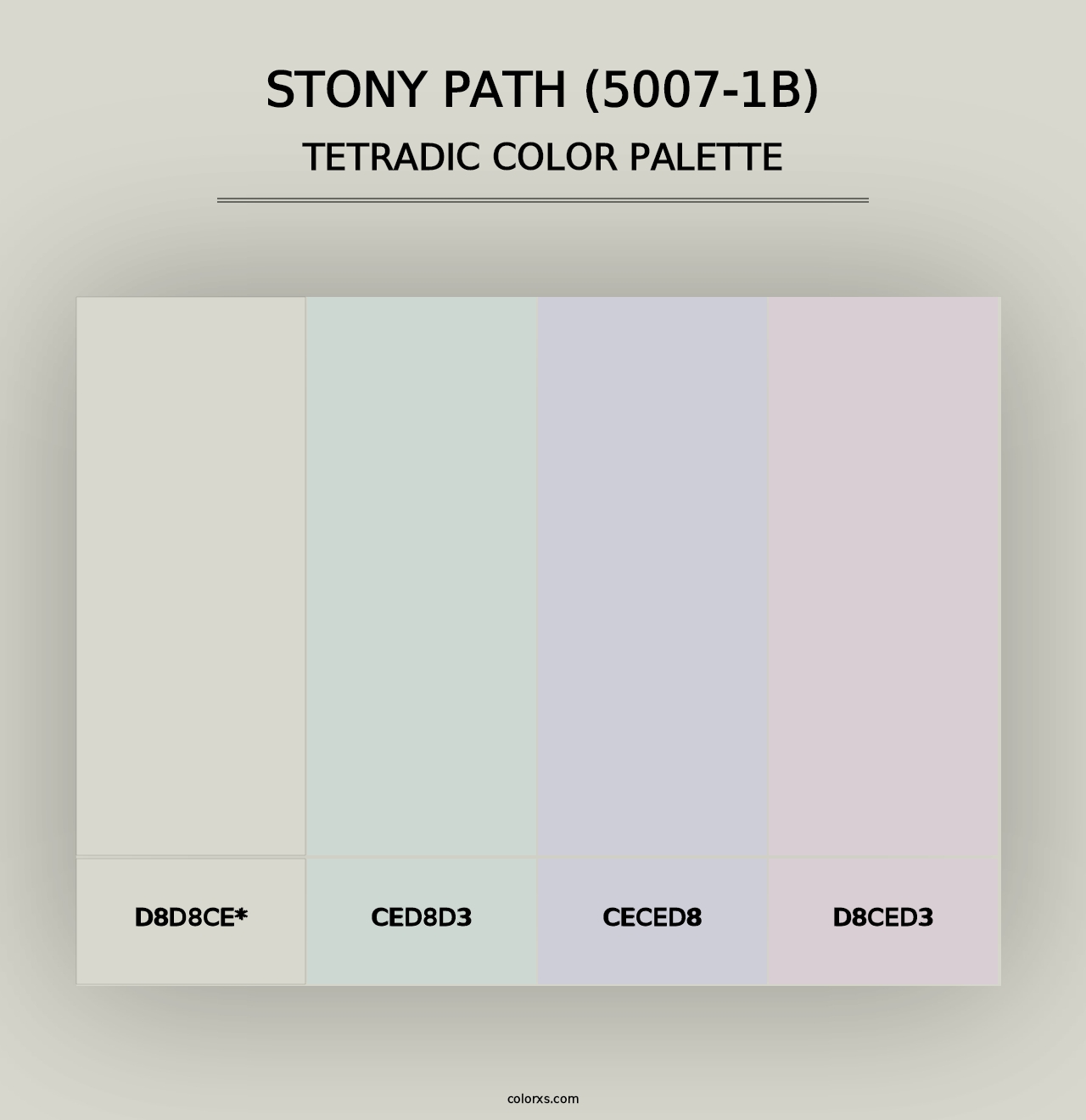 Stony Path (5007-1B) - Tetradic Color Palette