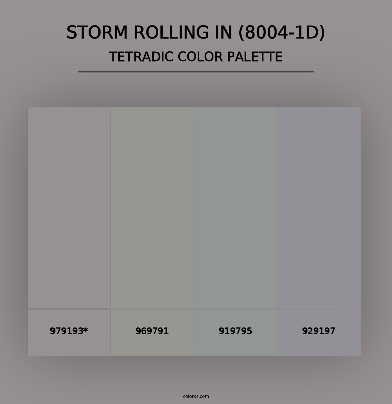 Storm Rolling In (8004-1D) - Tetradic Color Palette