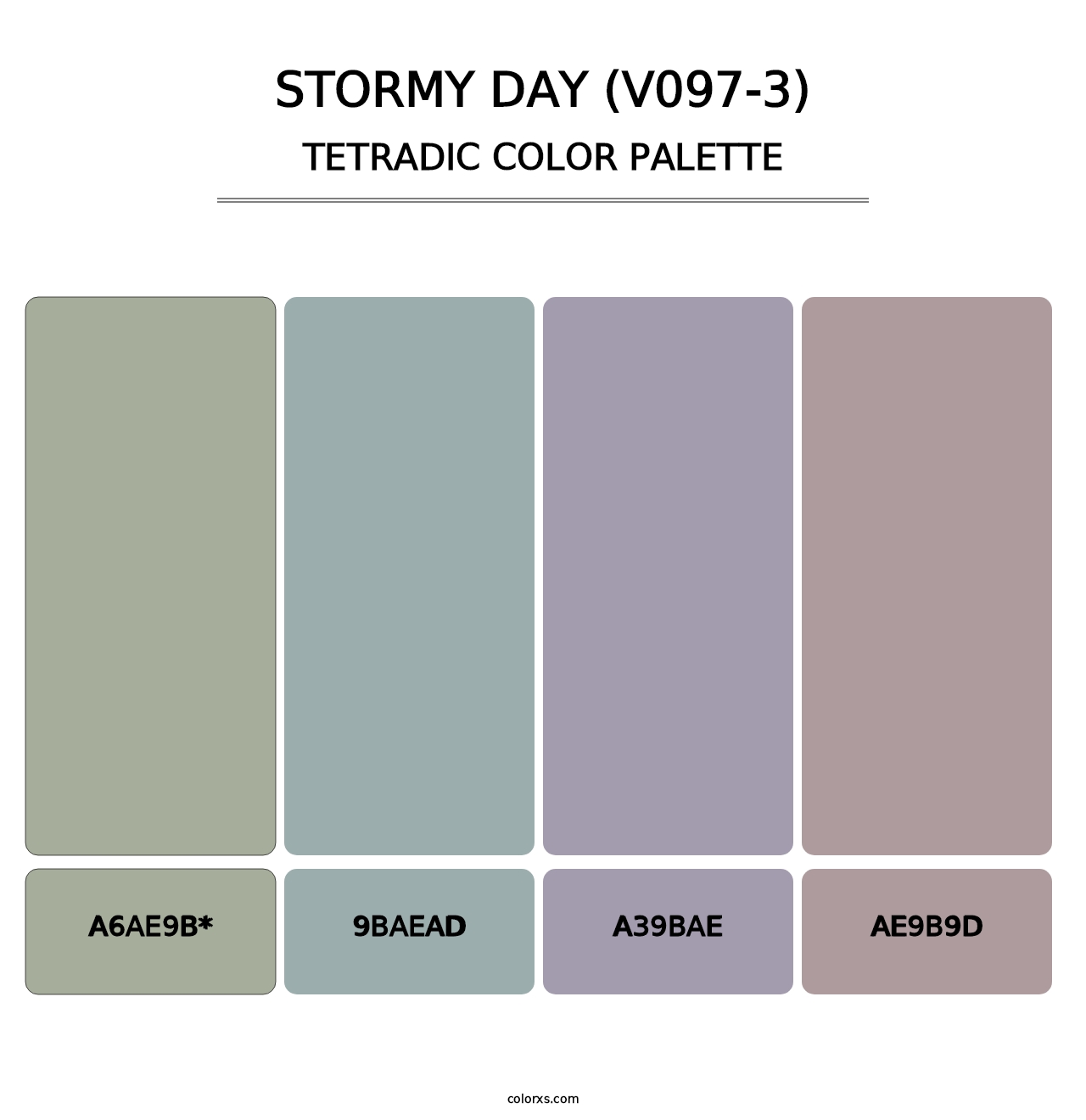 Stormy Day (V097-3) - Tetradic Color Palette