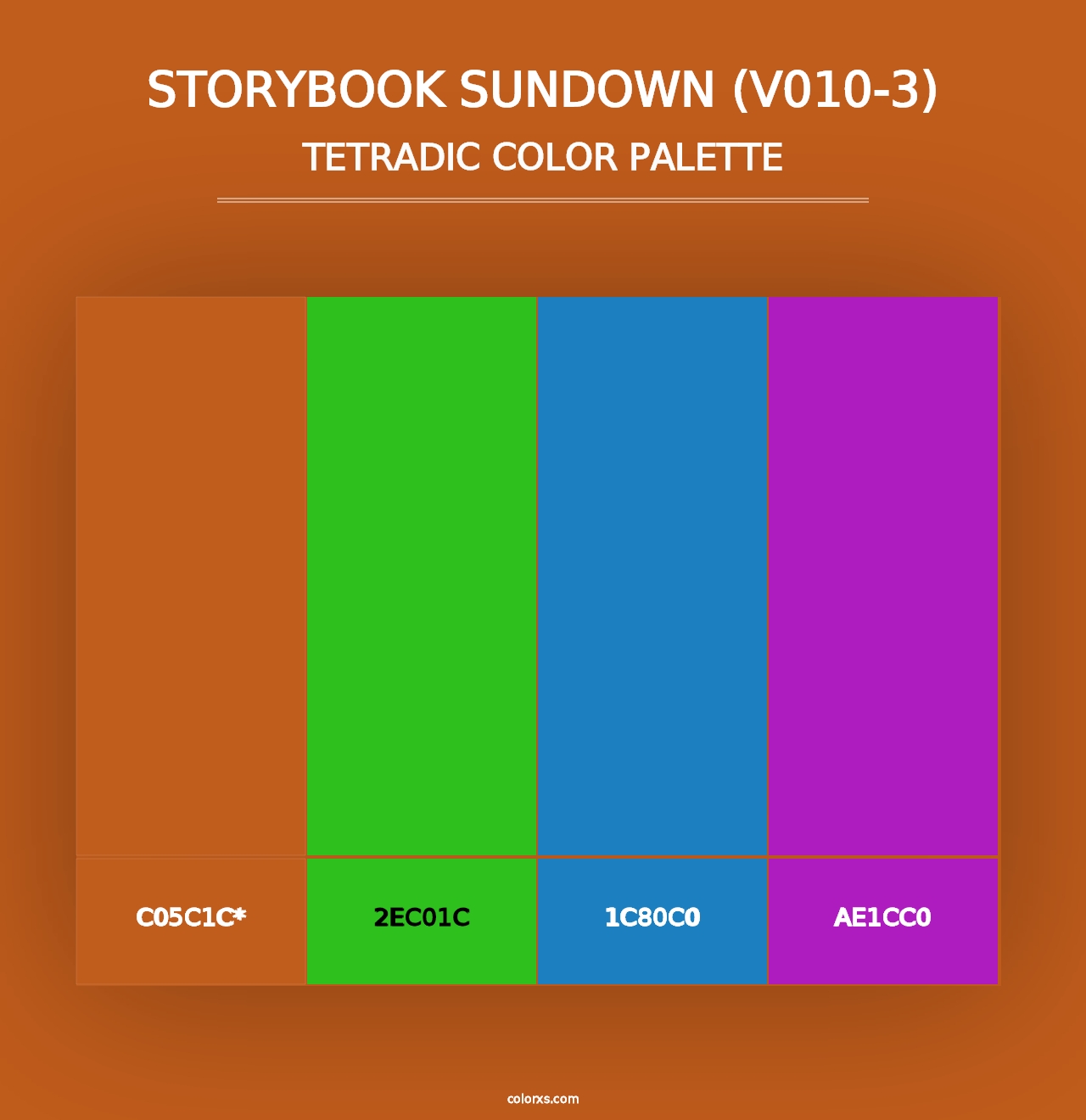 Storybook Sundown (V010-3) - Tetradic Color Palette