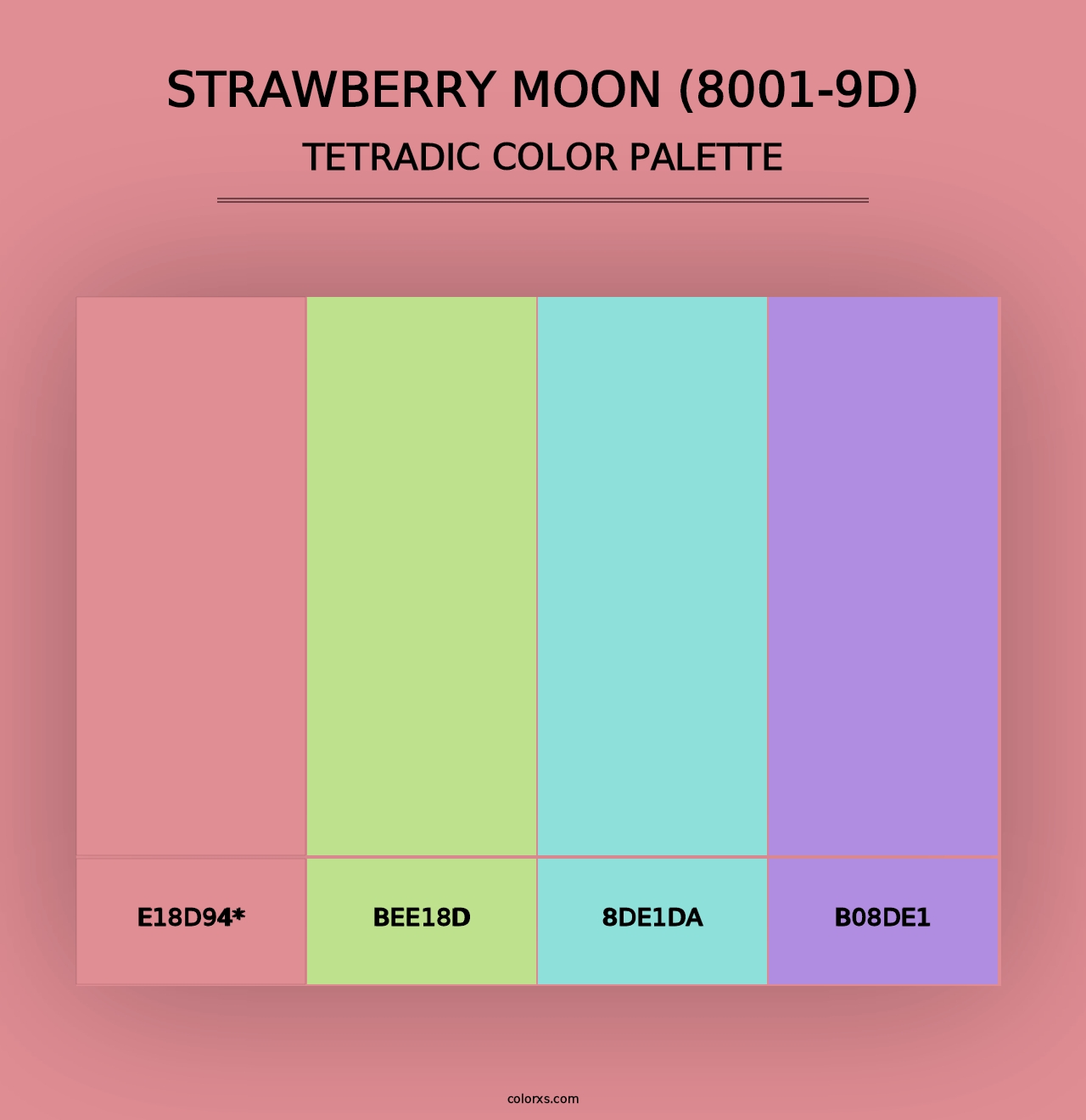 Strawberry Moon (8001-9D) - Tetradic Color Palette