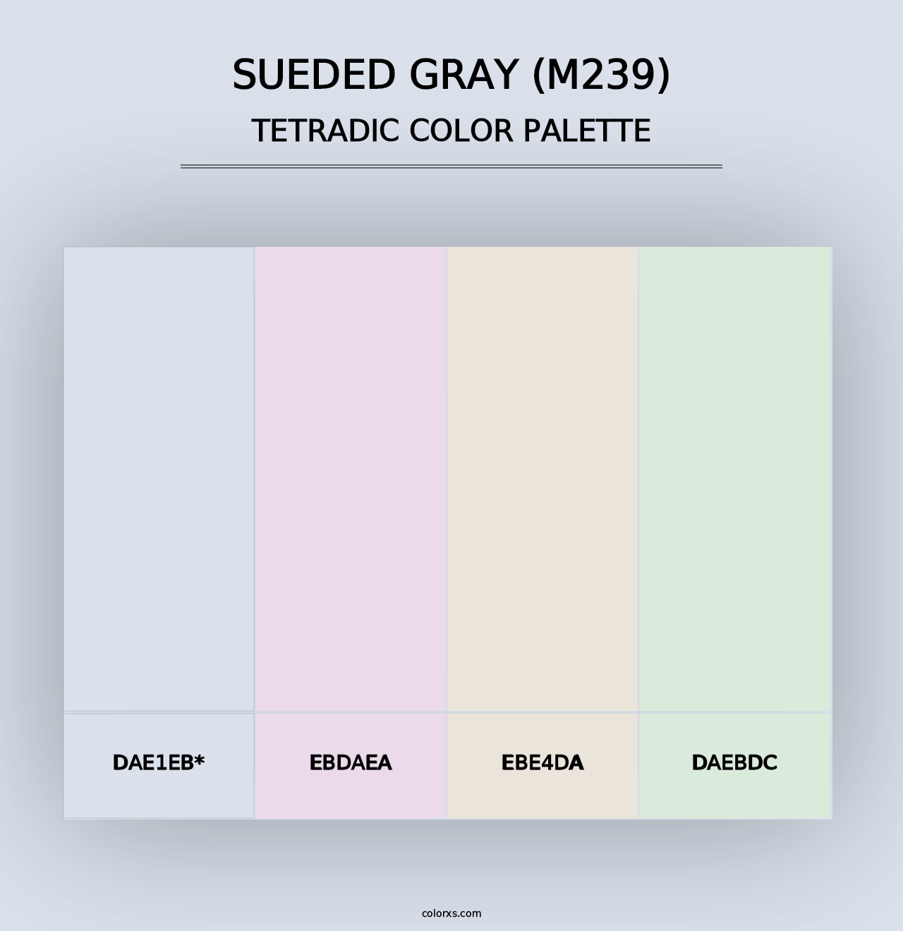 Sueded Gray (M239) - Tetradic Color Palette