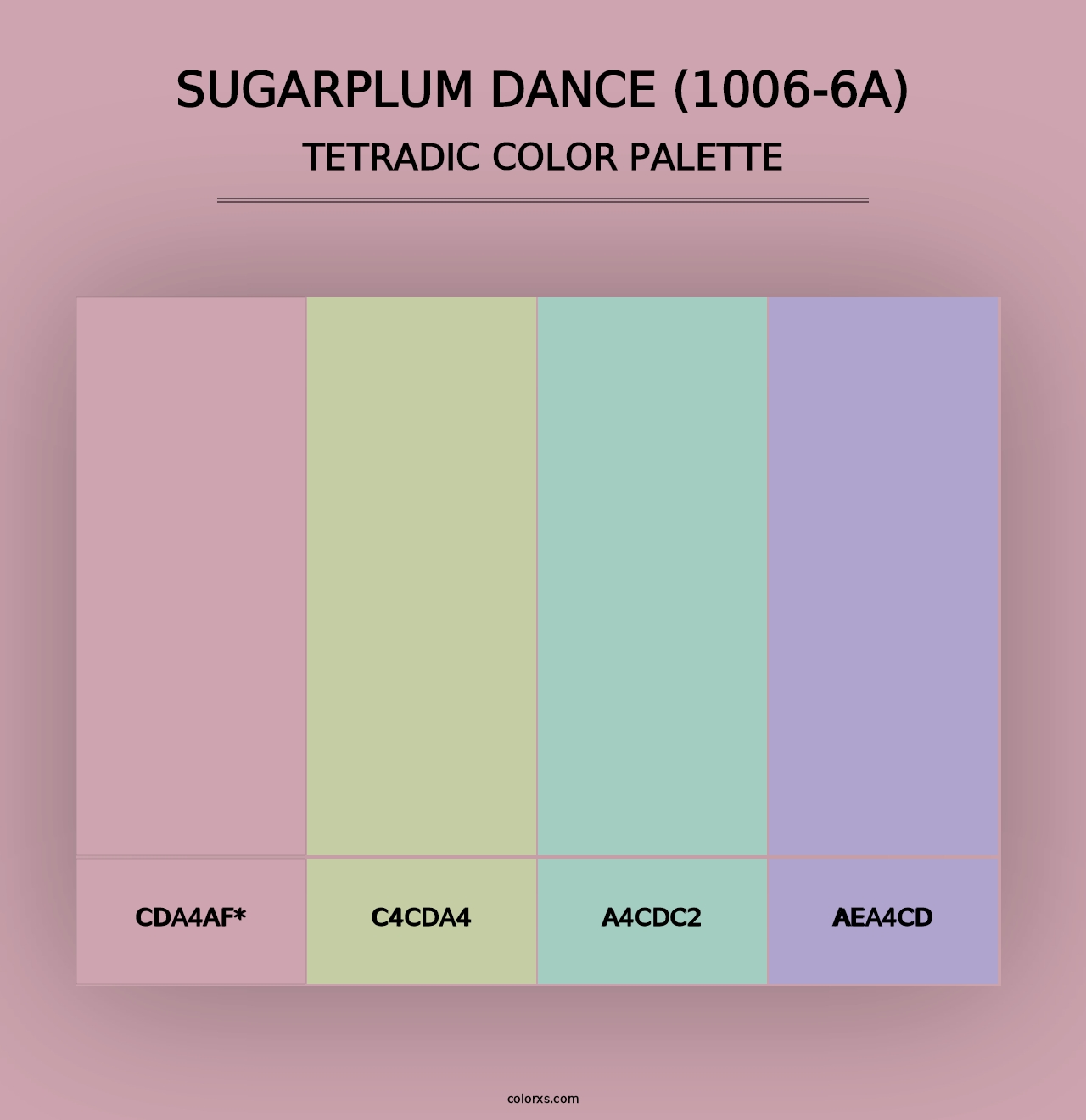 Sugarplum Dance (1006-6A) - Tetradic Color Palette