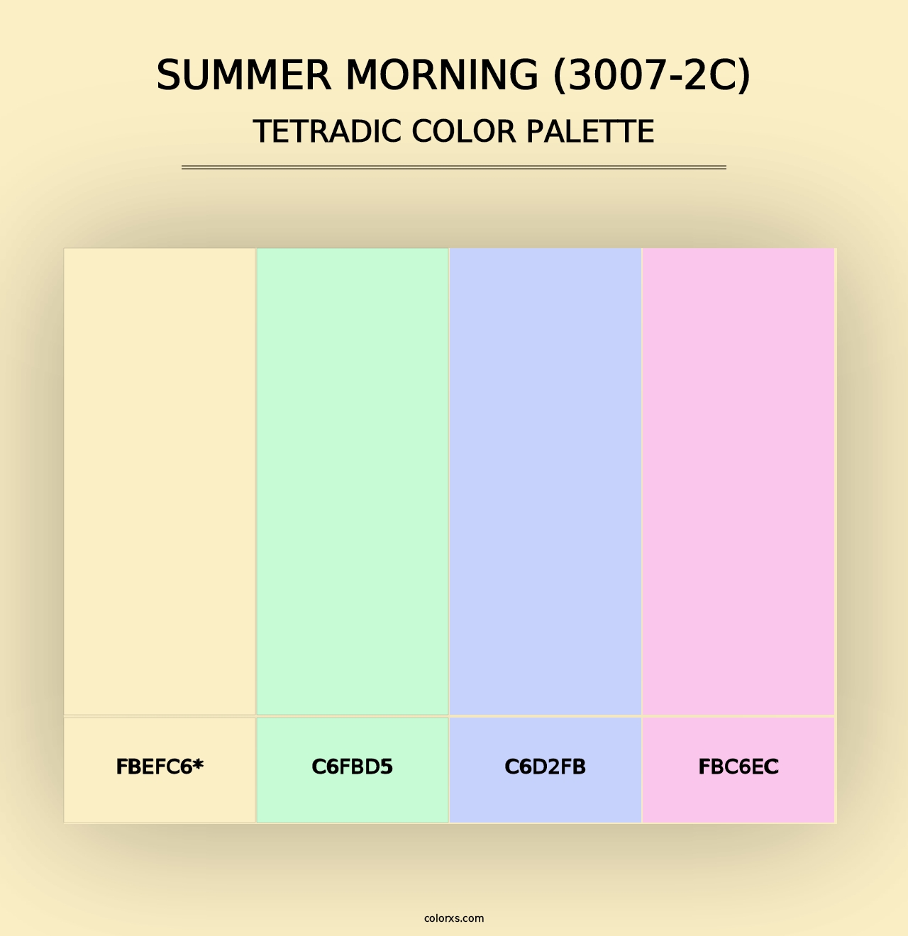 Summer Morning (3007-2C) - Tetradic Color Palette