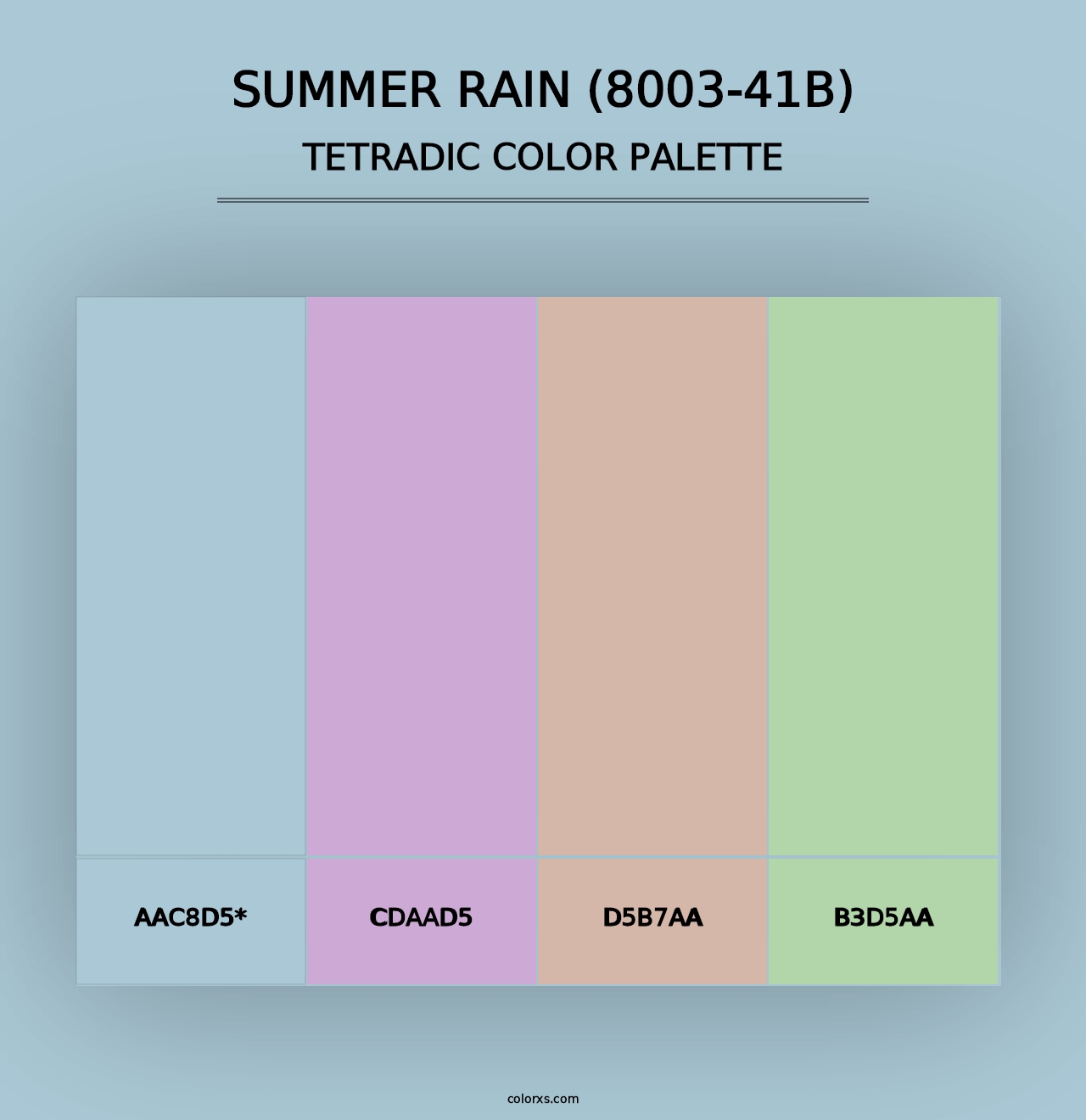 Summer Rain (8003-41B) - Tetradic Color Palette