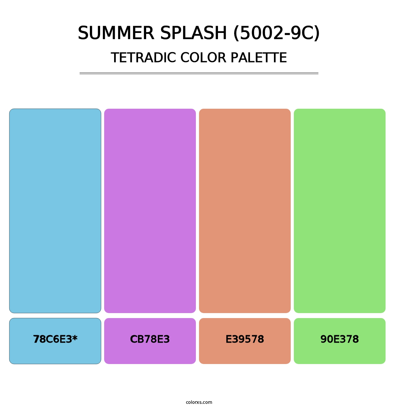 Summer Splash (5002-9C) - Tetradic Color Palette