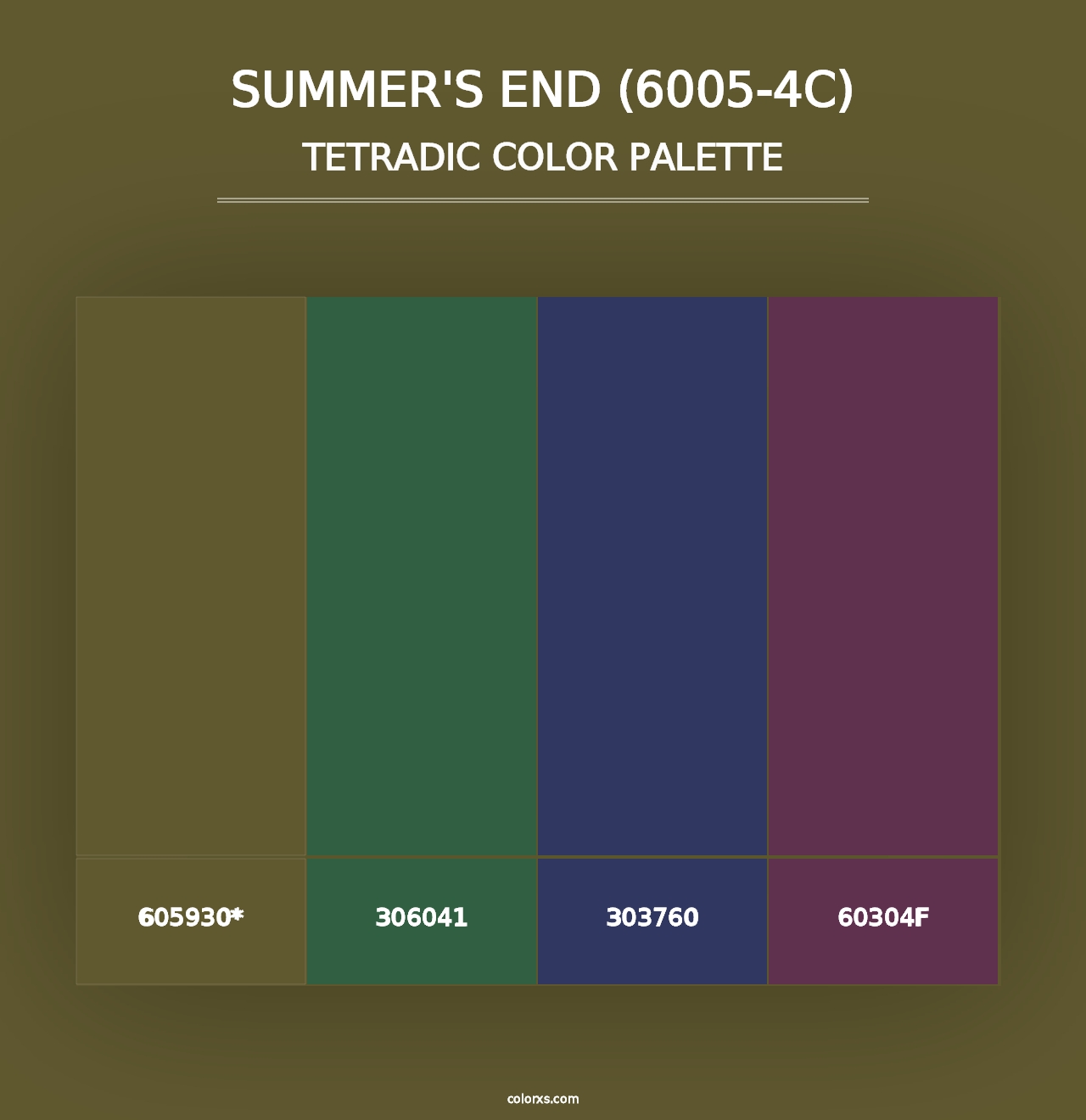 Summer's End (6005-4C) - Tetradic Color Palette