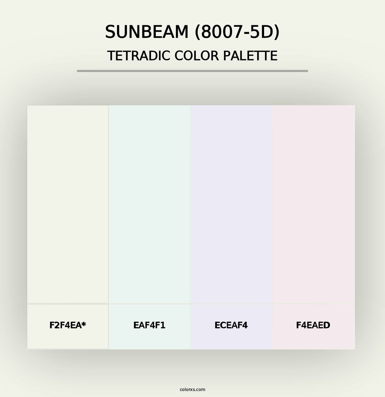 Sunbeam (8007-5D) - Tetradic Color Palette