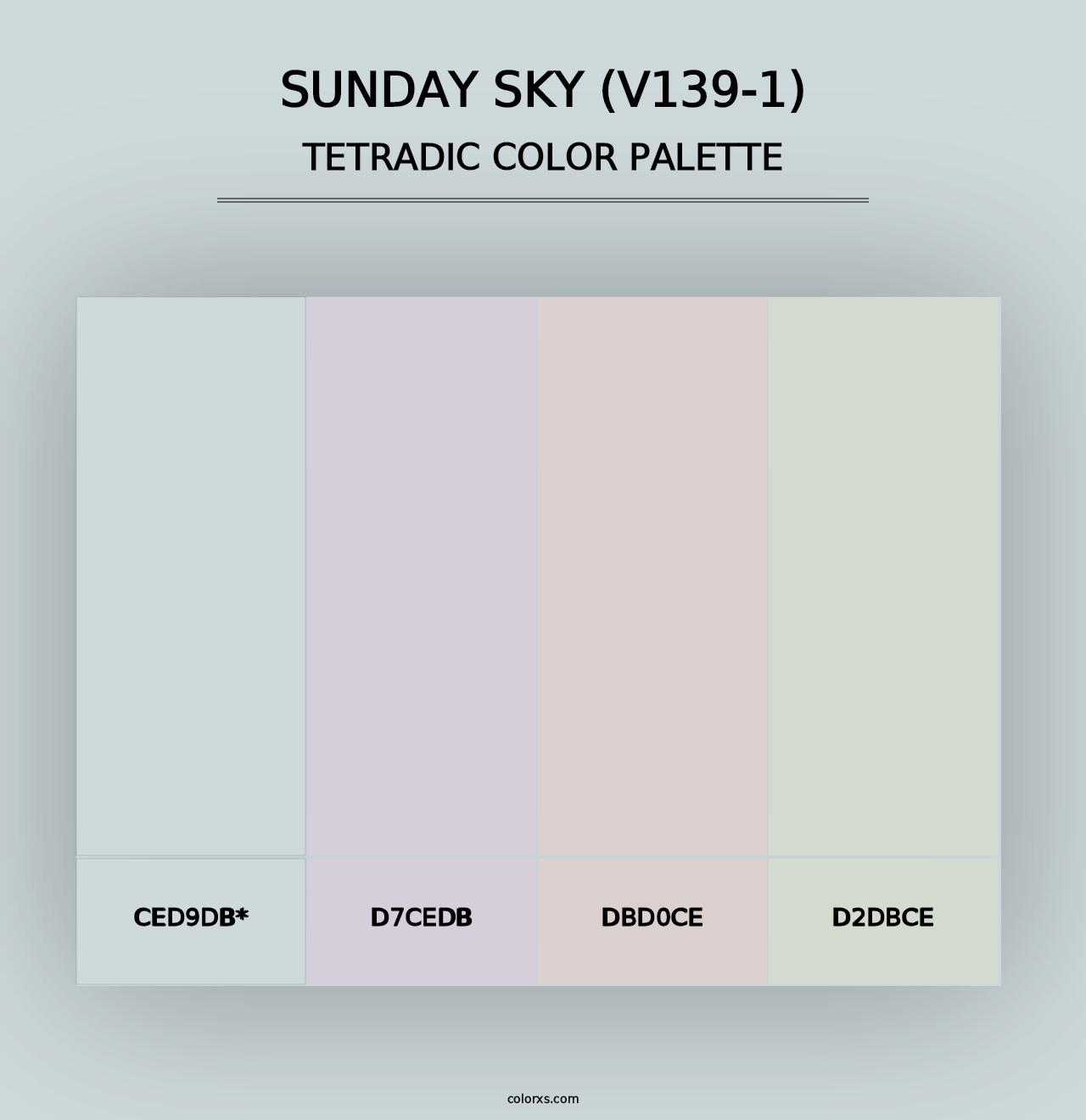 Sunday Sky (V139-1) - Tetradic Color Palette