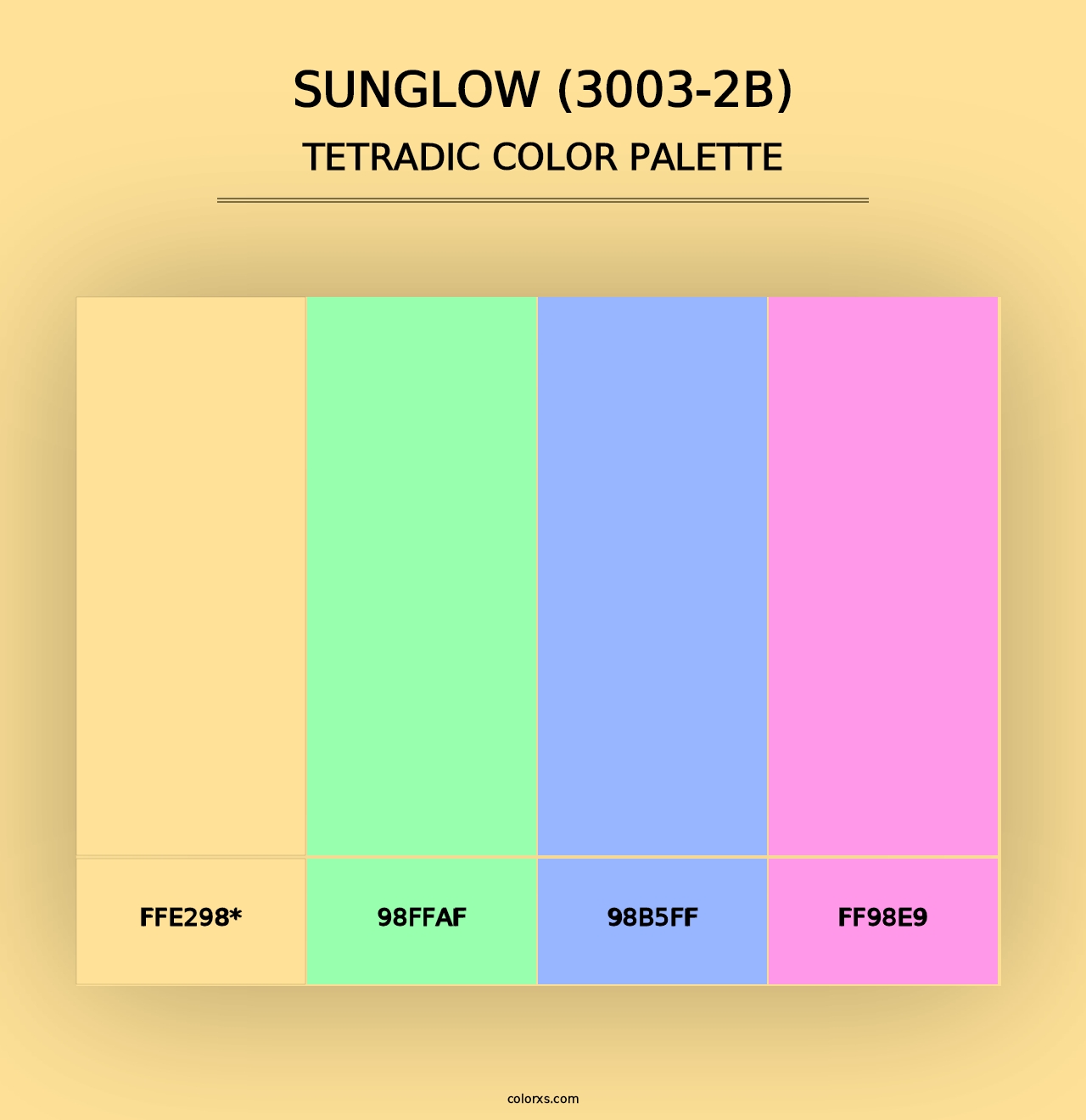 Sunglow (3003-2B) - Tetradic Color Palette