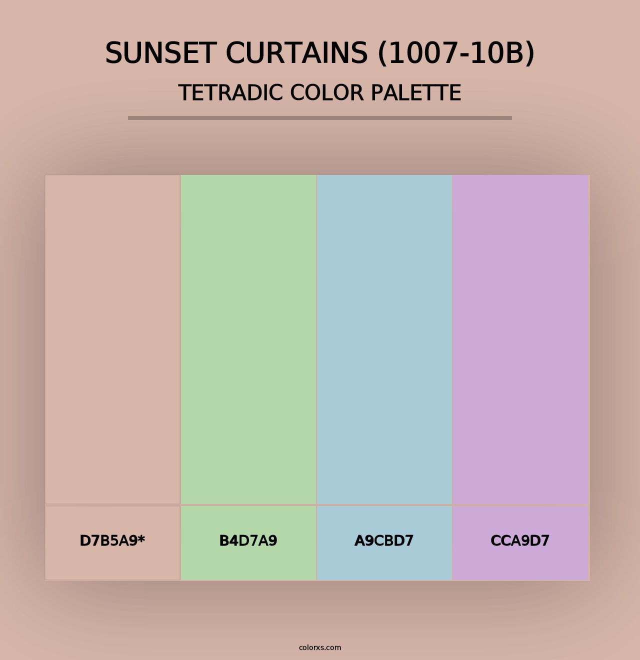 Sunset Curtains (1007-10B) - Tetradic Color Palette