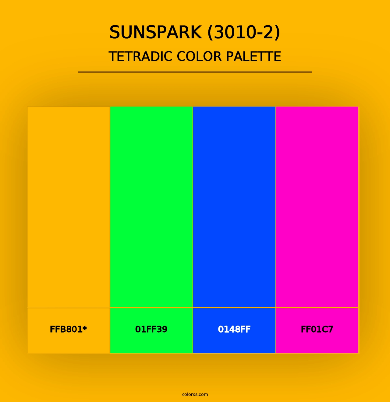 Sunspark (3010-2) - Tetradic Color Palette