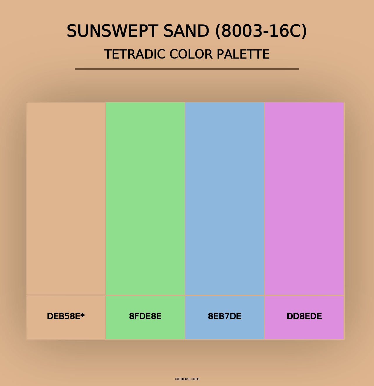 Sunswept Sand (8003-16C) - Tetradic Color Palette