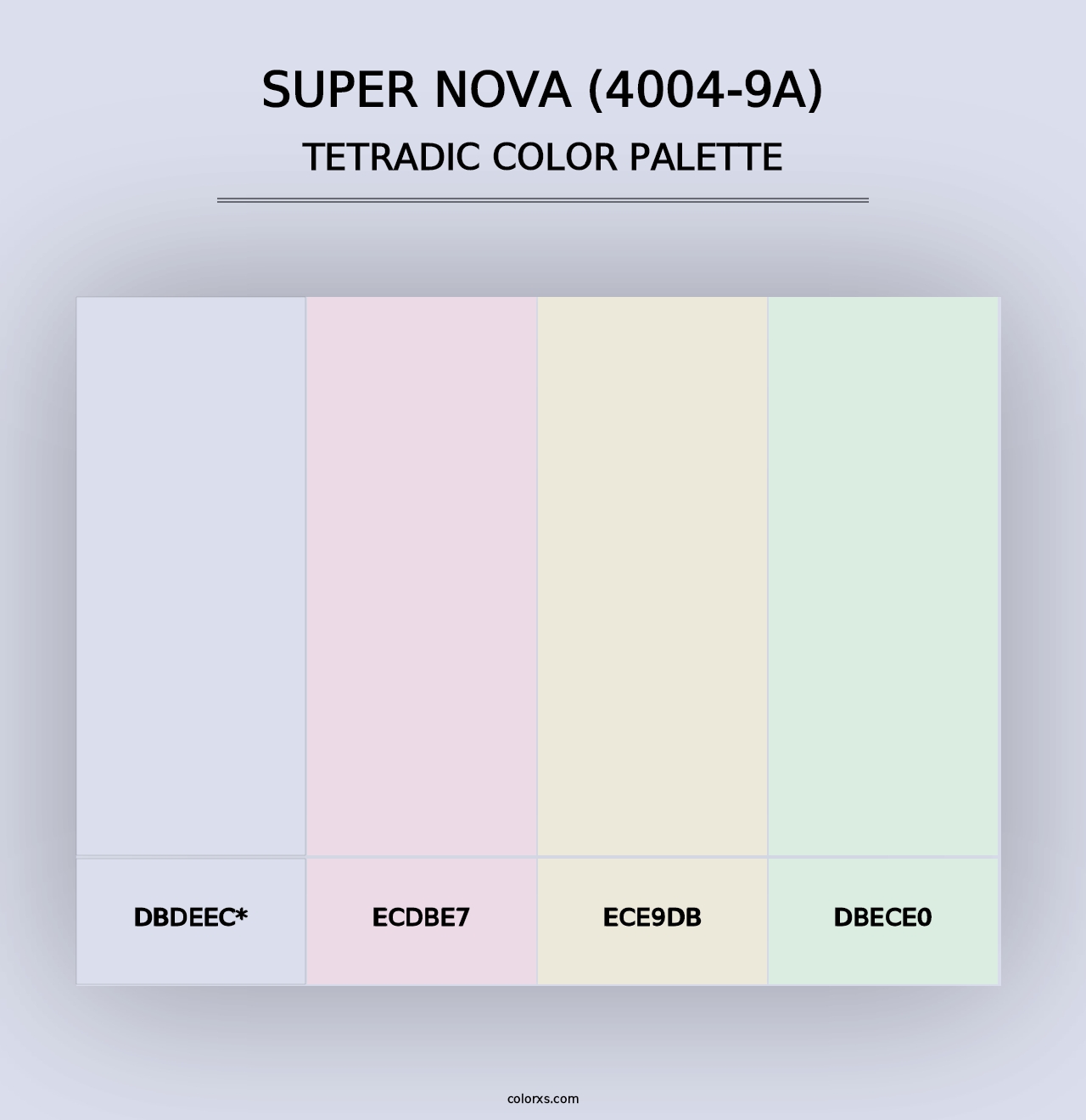 Super Nova (4004-9A) - Tetradic Color Palette