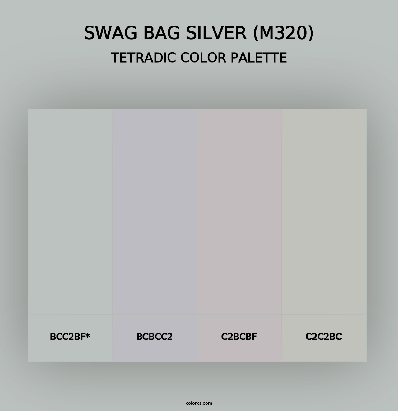 Swag Bag Silver (M320) - Tetradic Color Palette