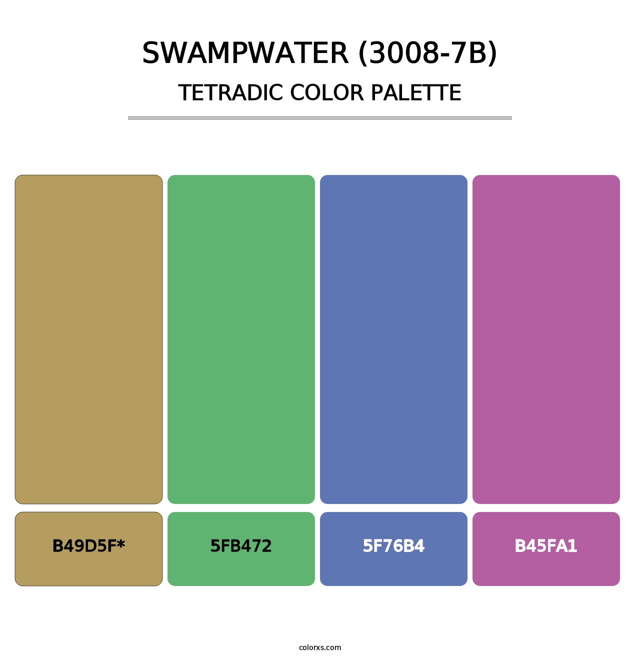 Swampwater (3008-7B) - Tetradic Color Palette