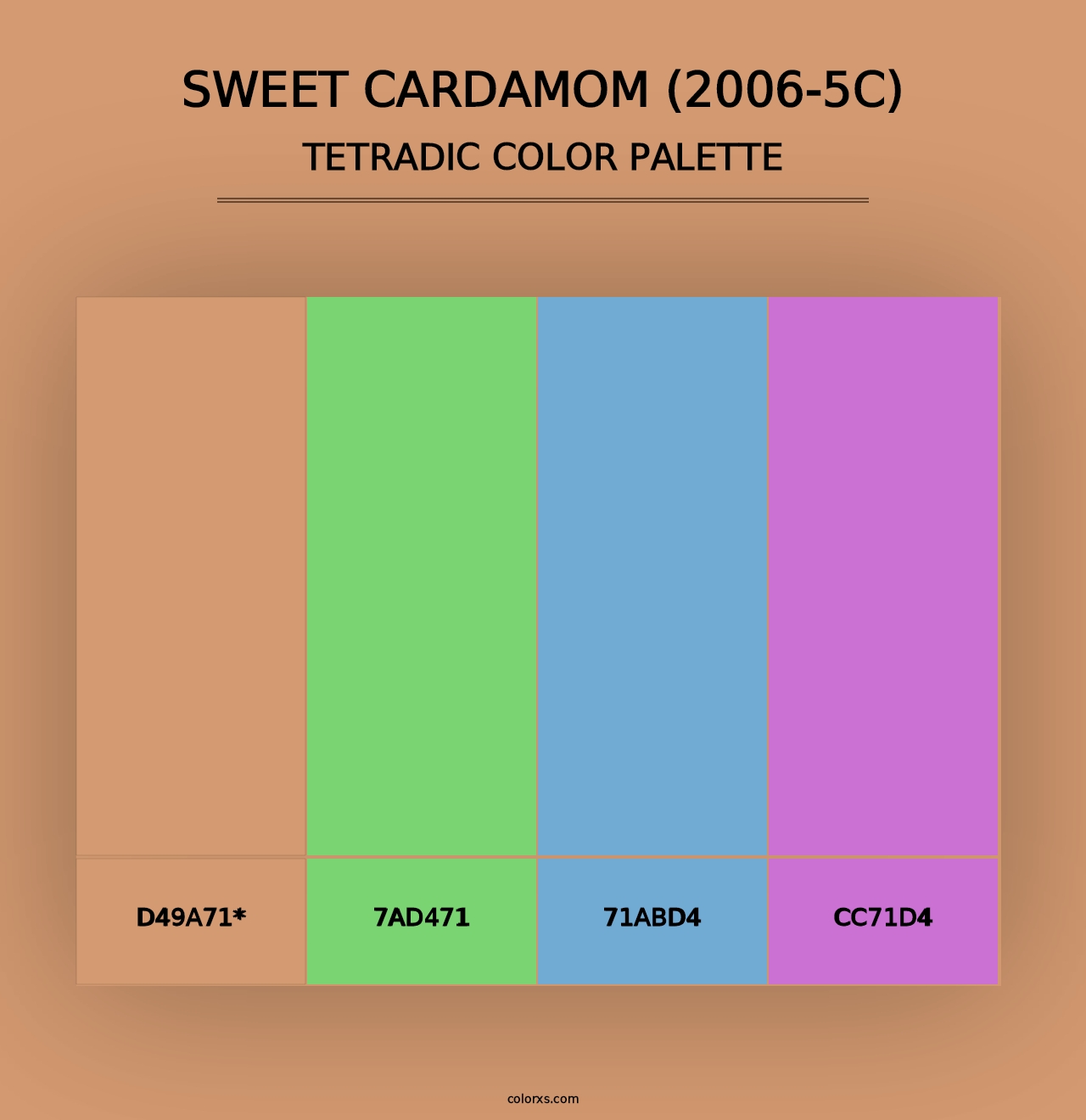 Sweet Cardamom (2006-5C) - Tetradic Color Palette