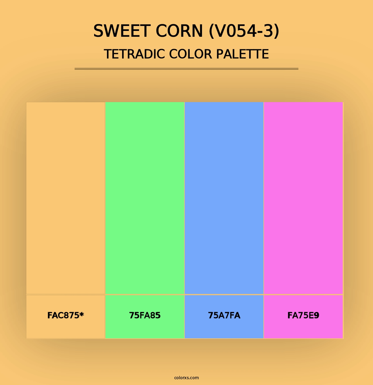 Sweet Corn (V054-3) - Tetradic Color Palette