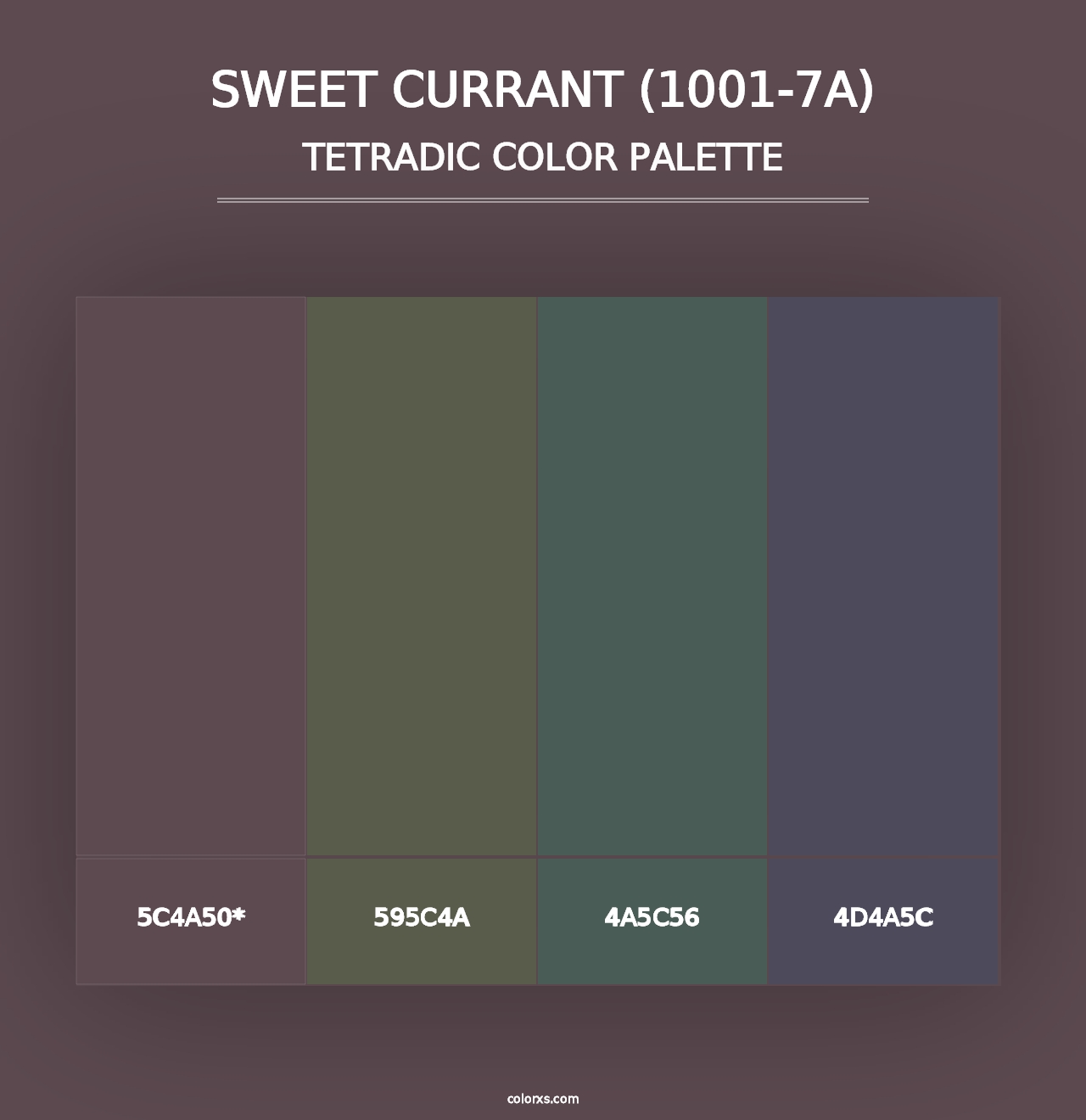 Sweet Currant (1001-7A) - Tetradic Color Palette