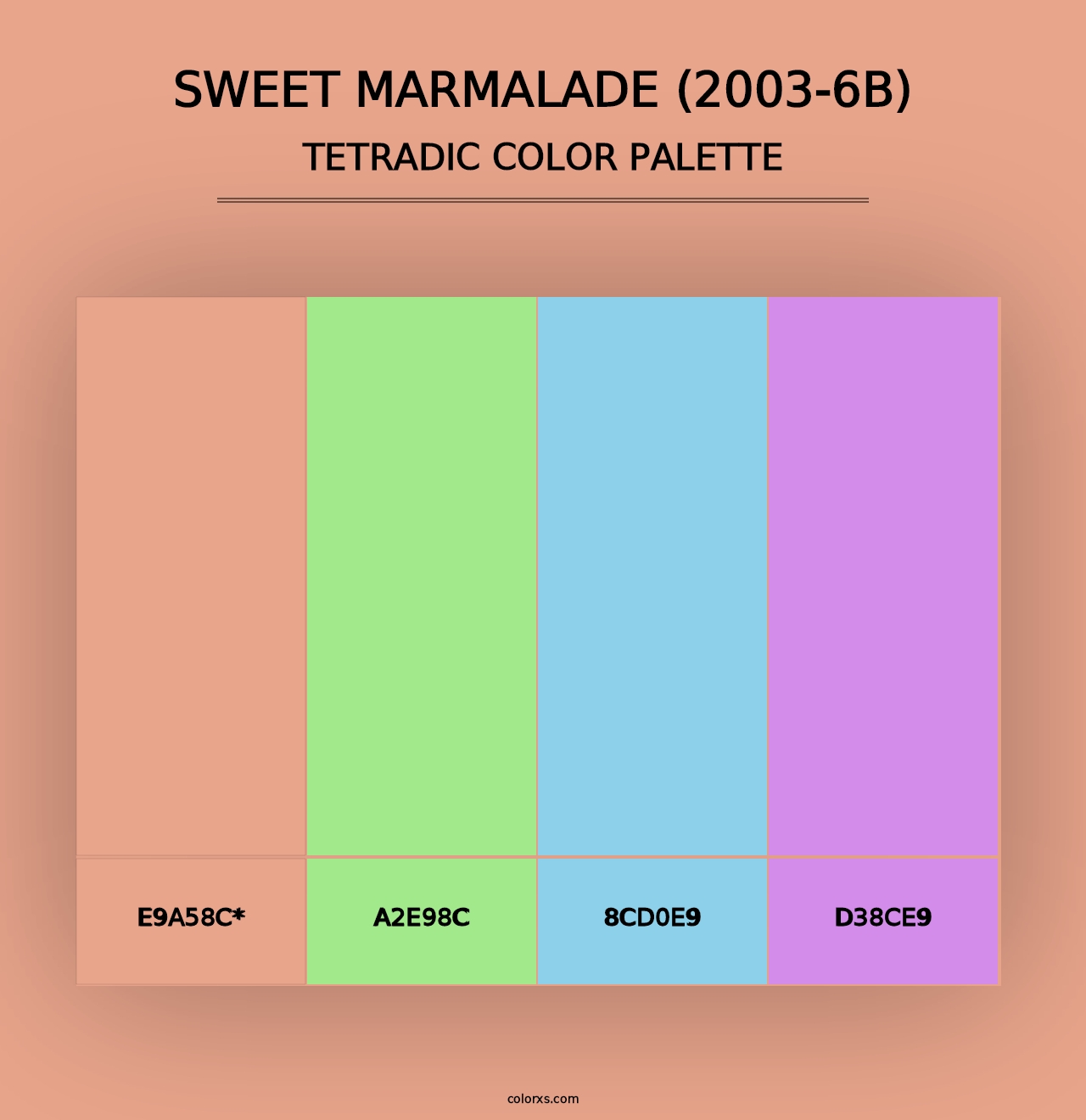 Sweet Marmalade (2003-6B) - Tetradic Color Palette