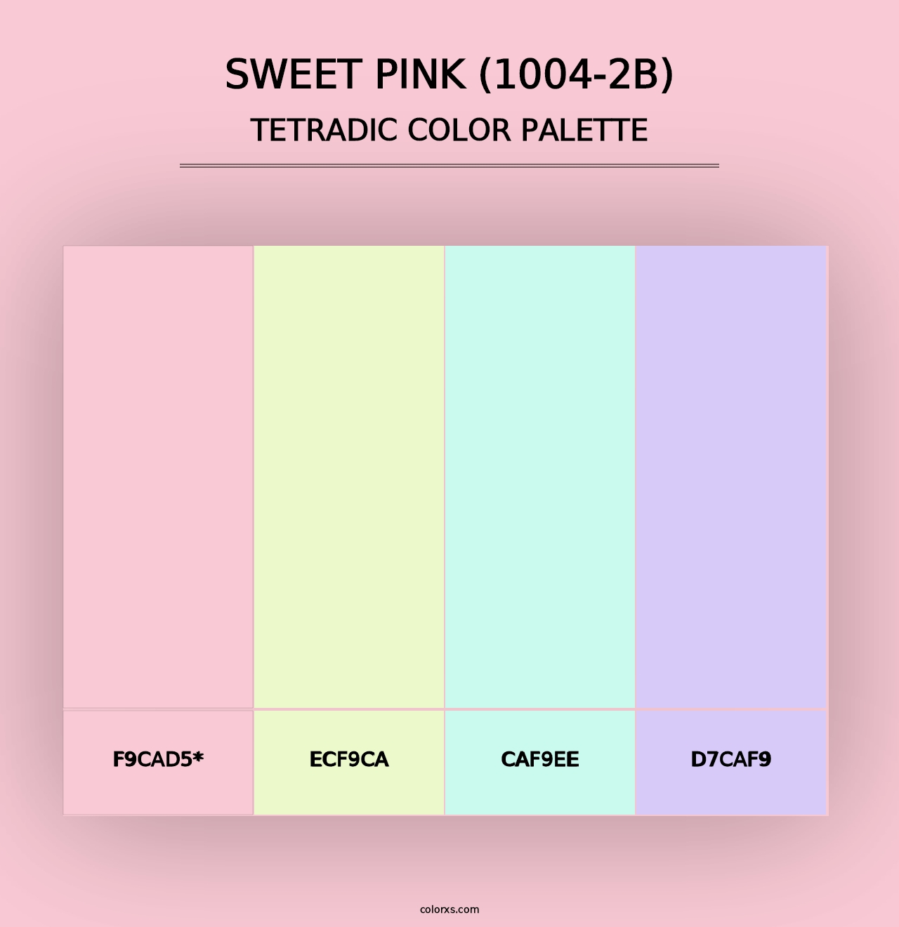 Sweet Pink (1004-2B) - Tetradic Color Palette