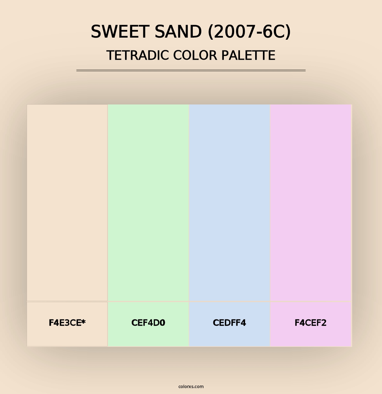 Sweet Sand (2007-6C) - Tetradic Color Palette